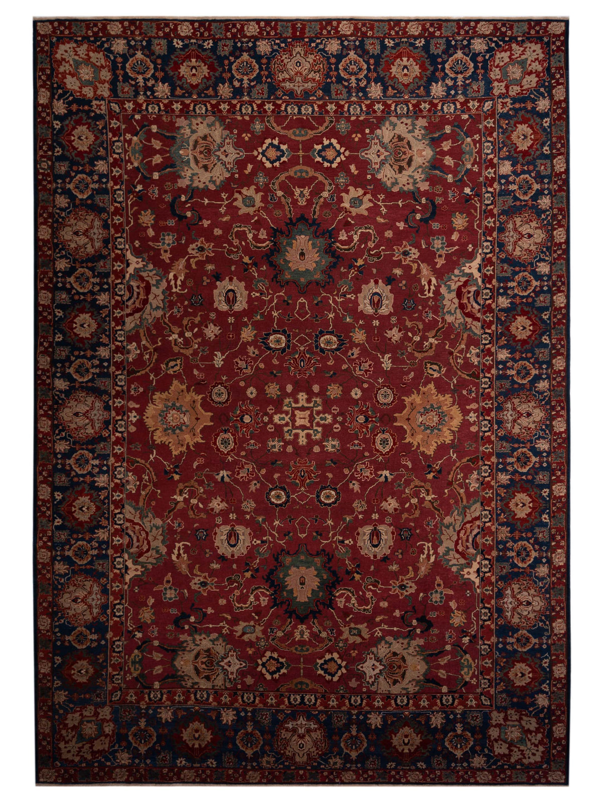 Pasha Antique Loom  Burgundy Navy Traditional