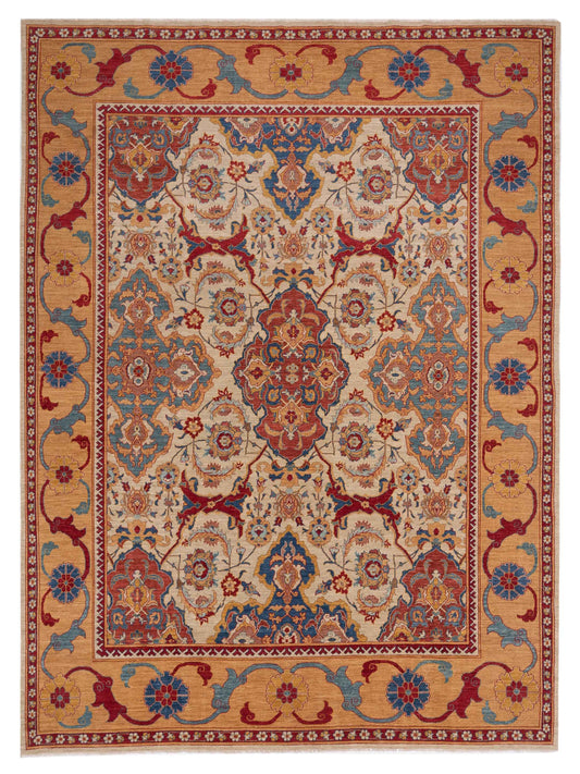 Pasha Antique Loom Fine  Ivory Gold Traditional