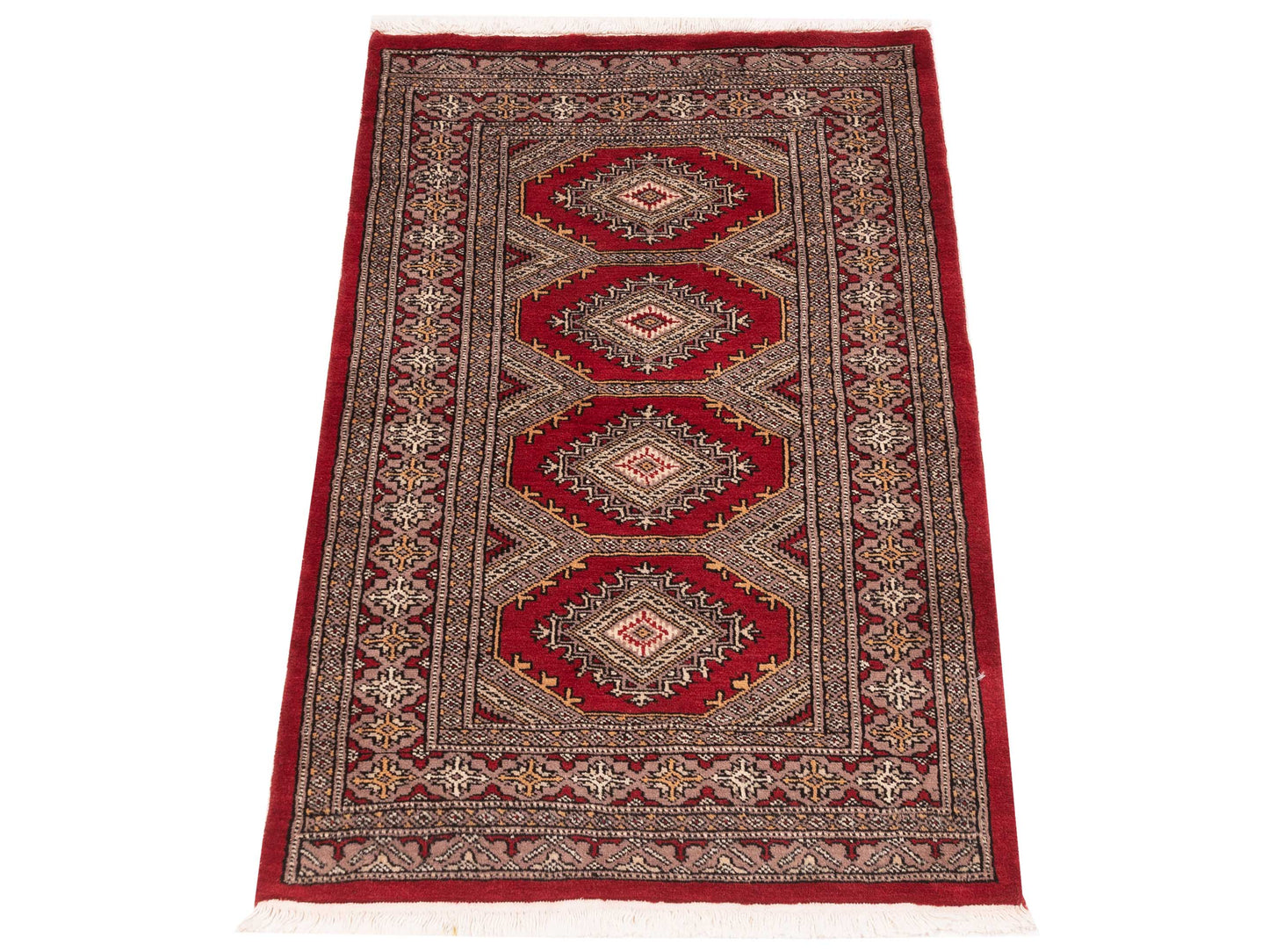 Bokhara 146609 Red Pink 2.6x4.2 Hand Knotted Rug
