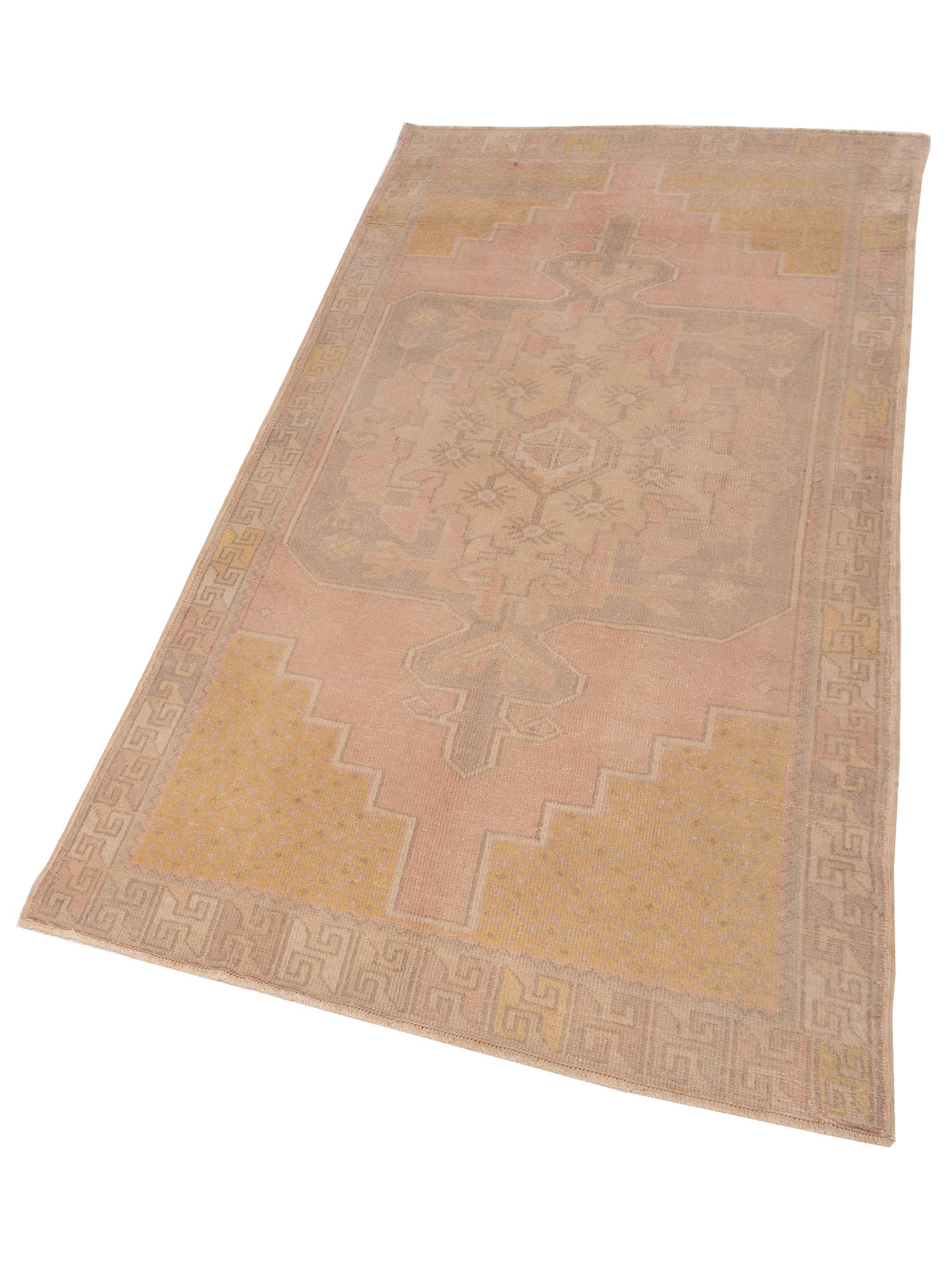 Old Anatolian 131128 Pink Silver 4.4x8.10 Hand Knotted Rug