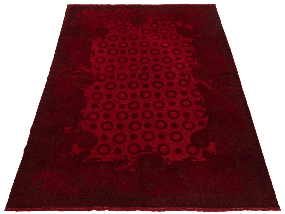 Vintage 105251 Red 6.10x9.5 Hand Knotted Rug