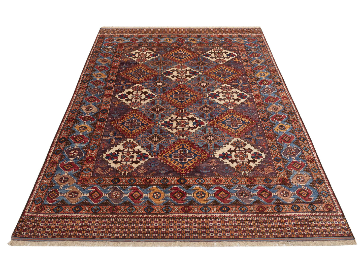 Sultan 152364 Purple Blue 9x12.9 Hand Knotted Rug