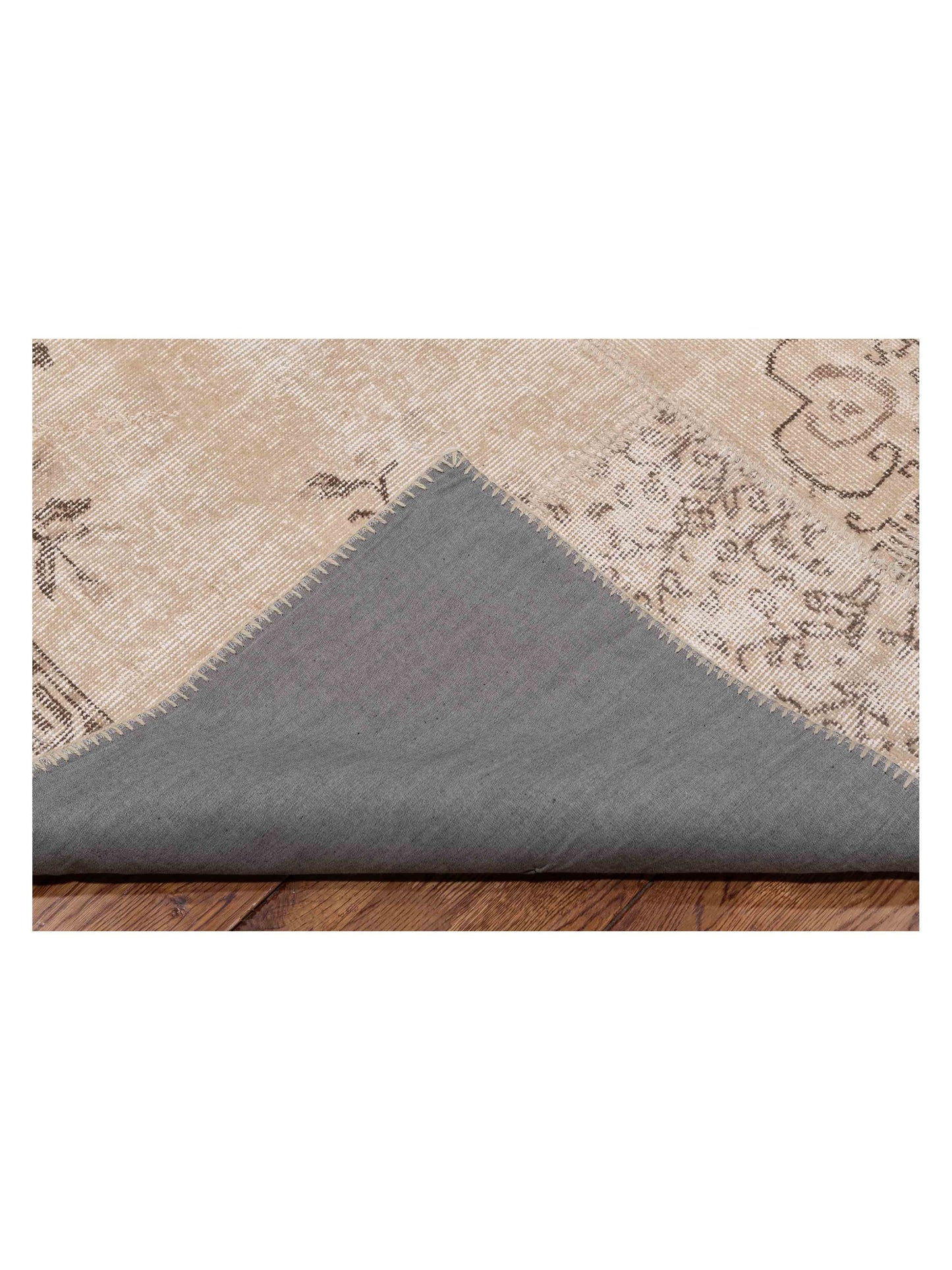 Turkish Vestige Patchwork 142804 Natural 8.4x11.6 Hand Knotted Rug