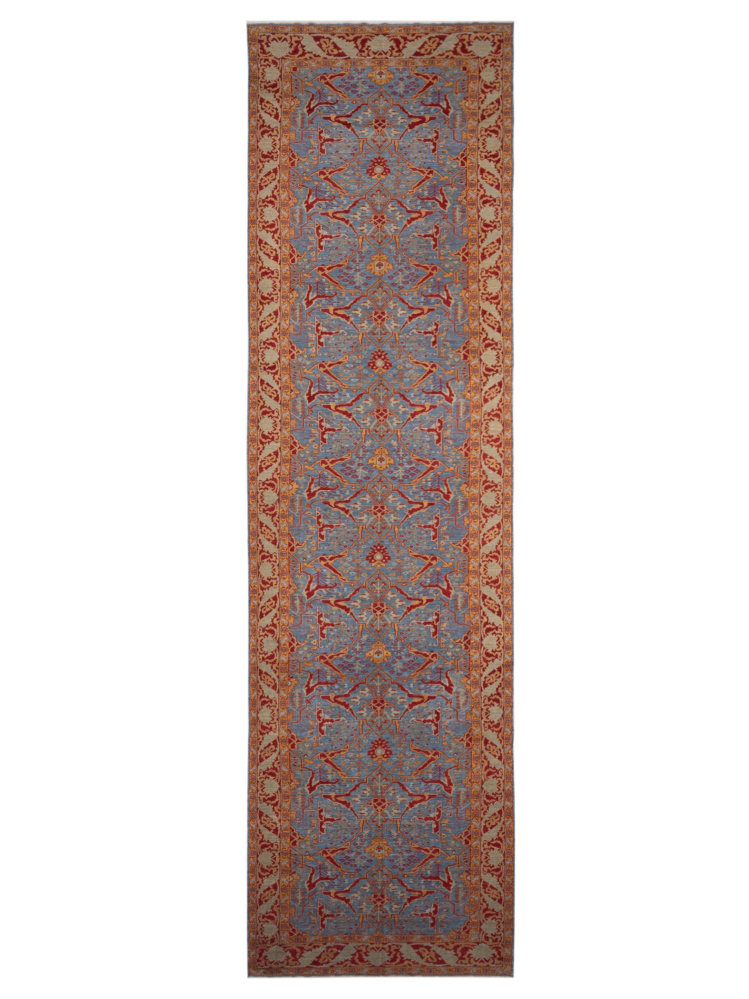 Pasha Antique Loom Fine  Blue Silver Traditional
