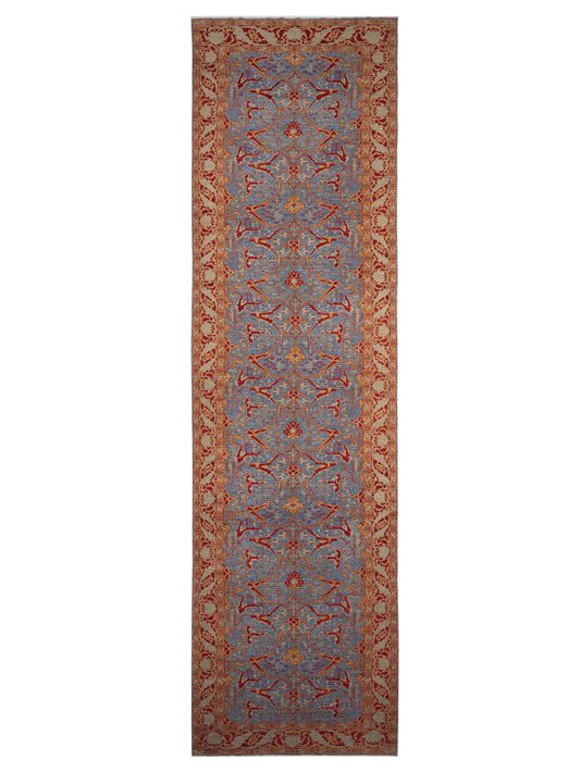 Pasha Antique Loom Fine  Blue Silver Traditional