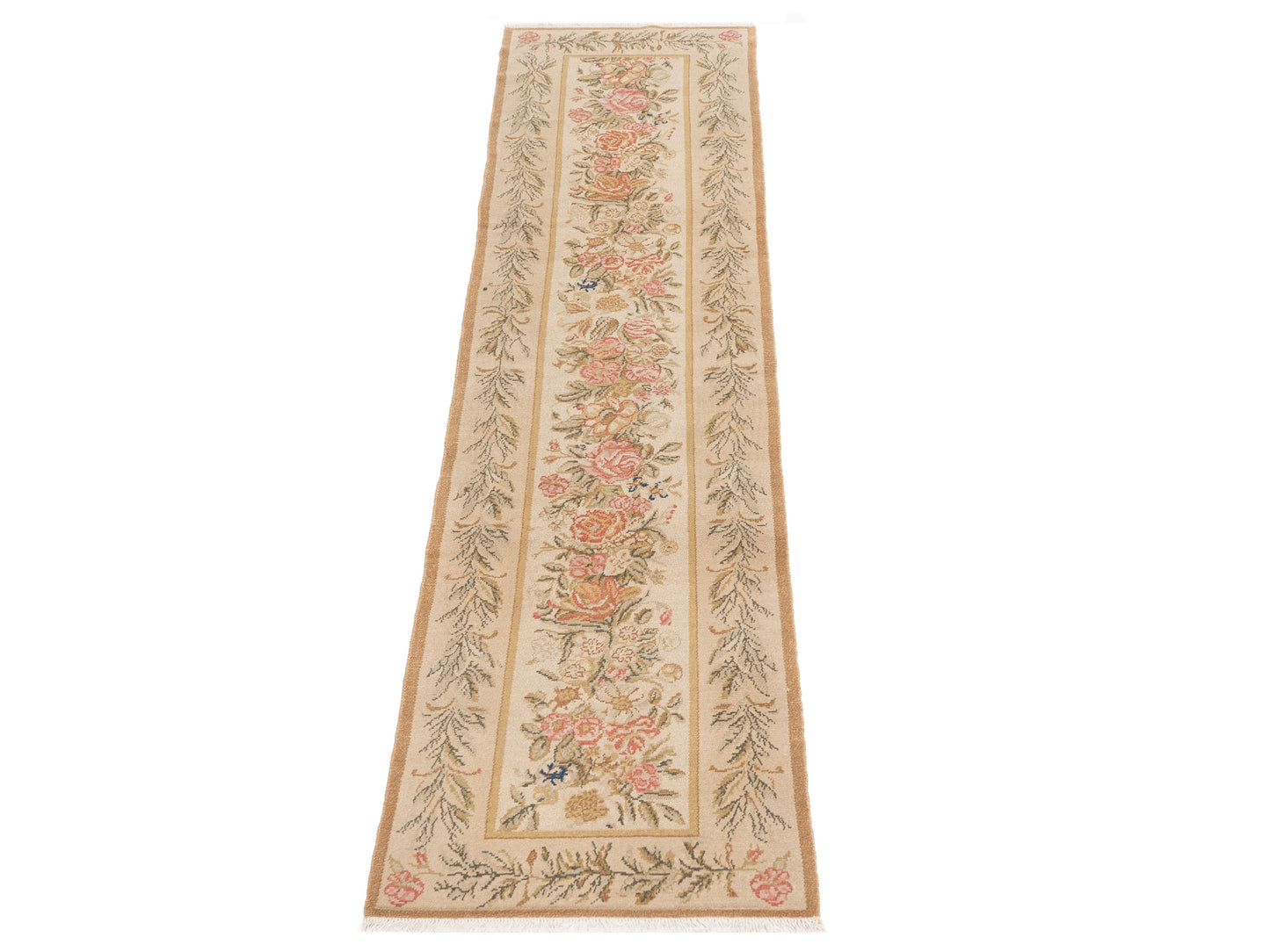 Bouquet 107491 Ivory Cream 2.6x10.9 Hand Knotted Rug