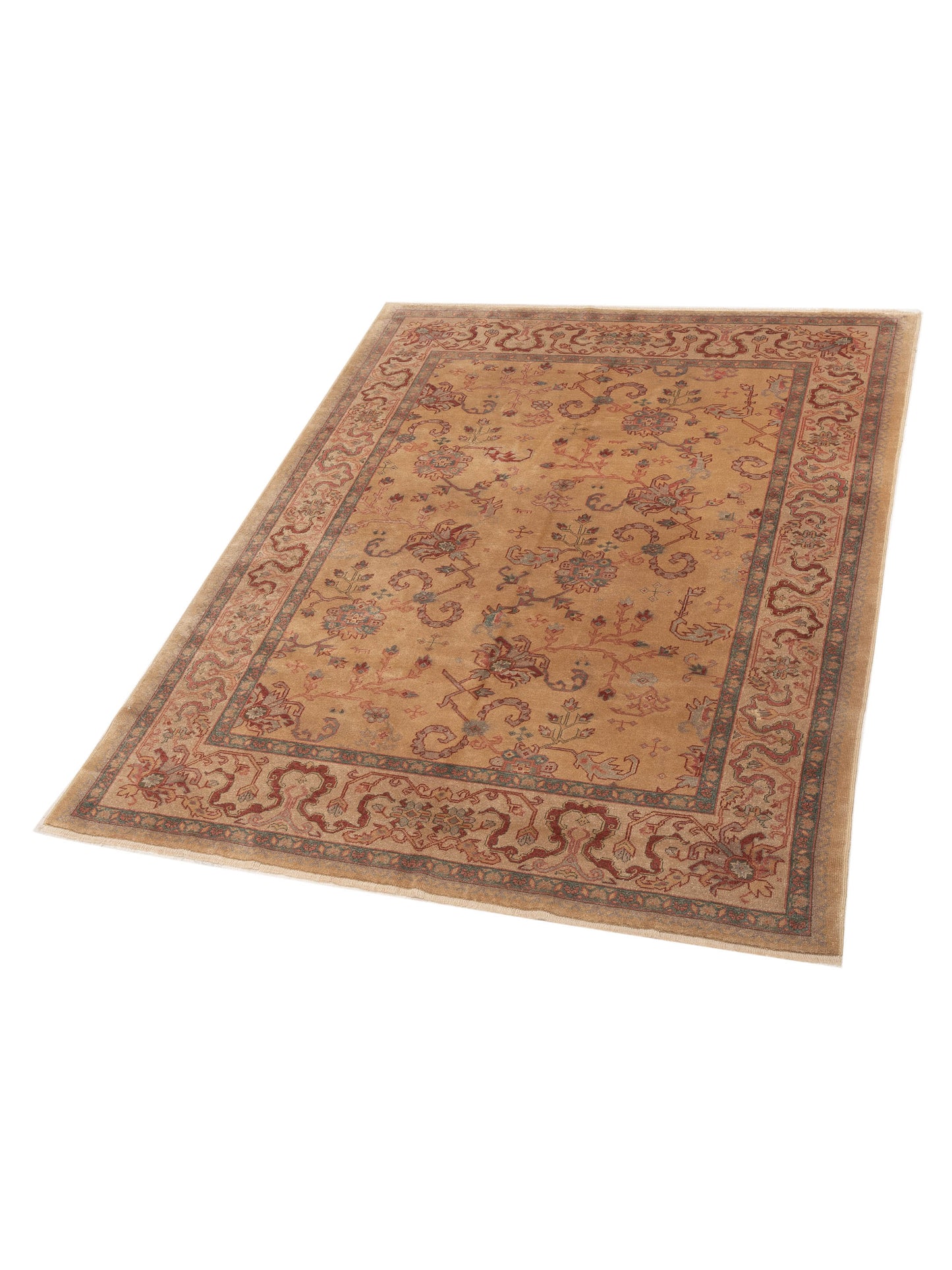 Antique Loom 120655 Camel Beige 6.8x8.4 Hand Knotted Rug