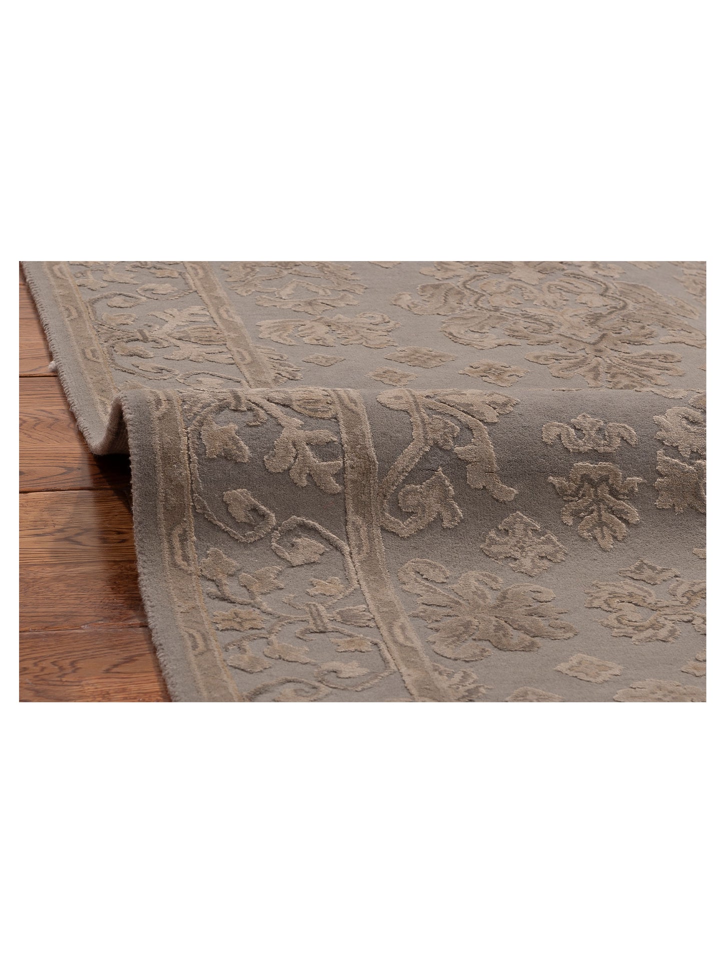 Imperial Silk 151202 Gray Gray 2.8x8.1 Hand Knotted Rug