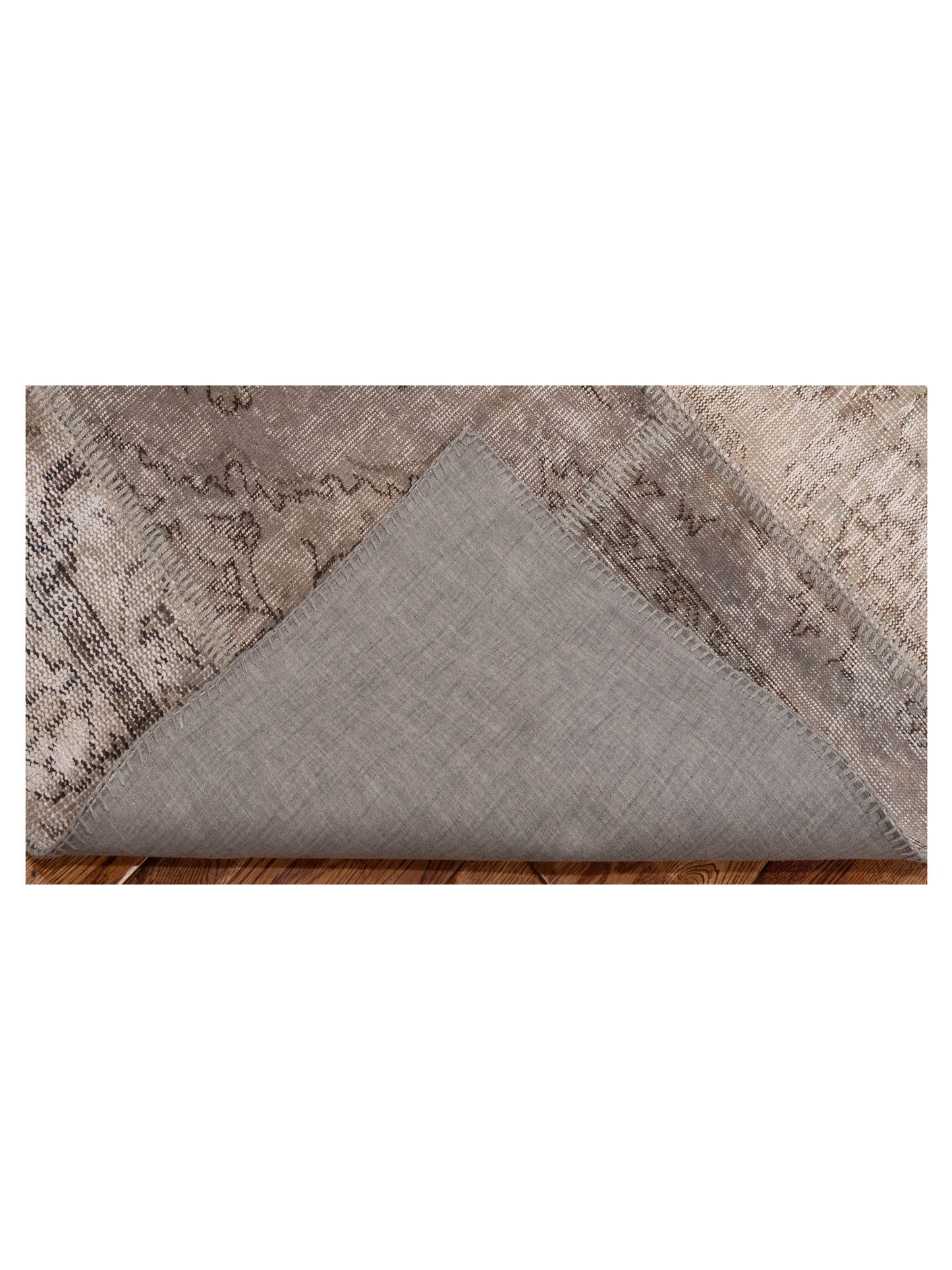 Turkish Vestige Patchwork 125475 Gray 5x7.11 Hand Knotted Rug