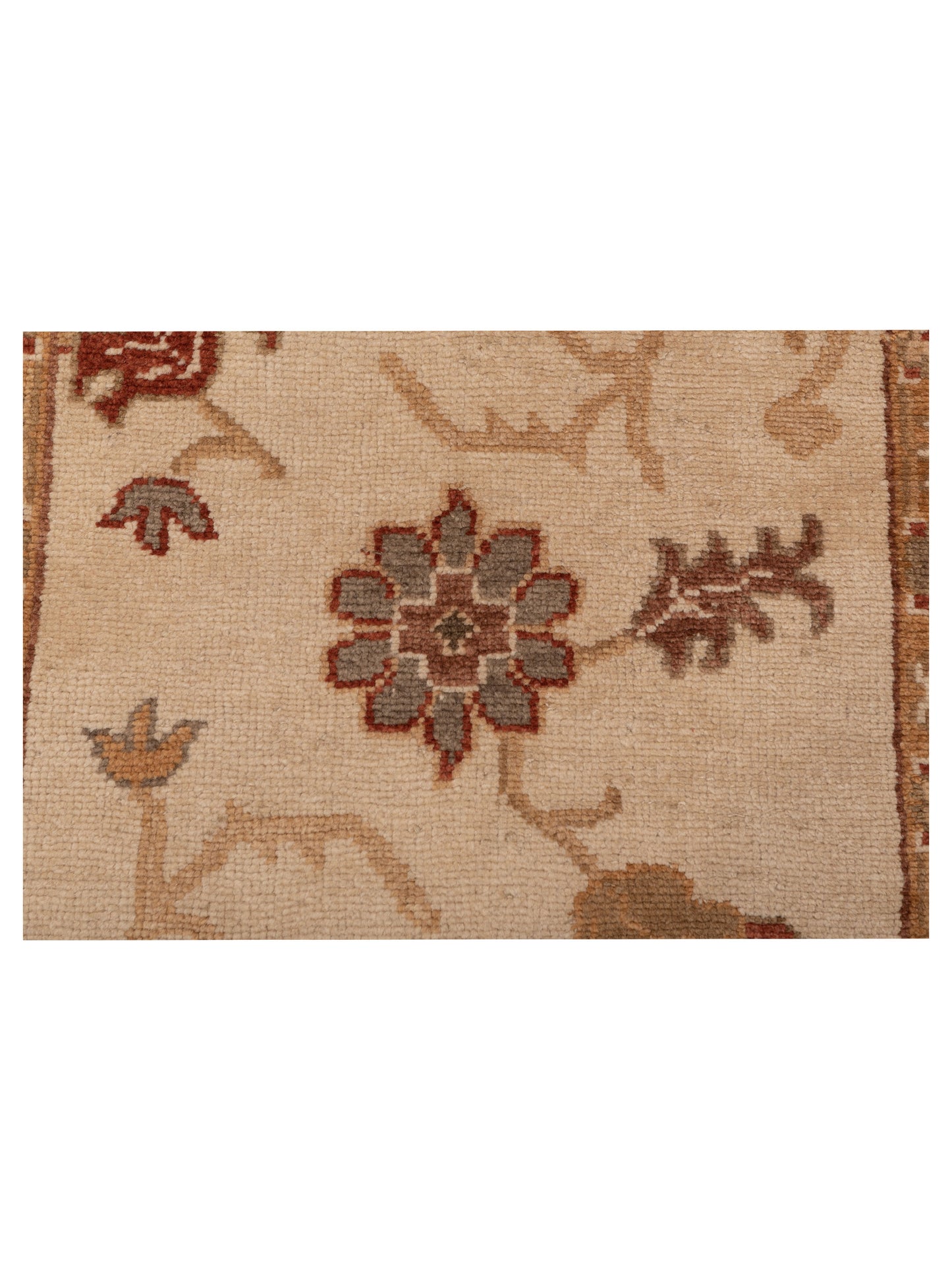 Angora Oushak 93068 Ivory Gold 2.6x13.3 Hand Knotted Rug