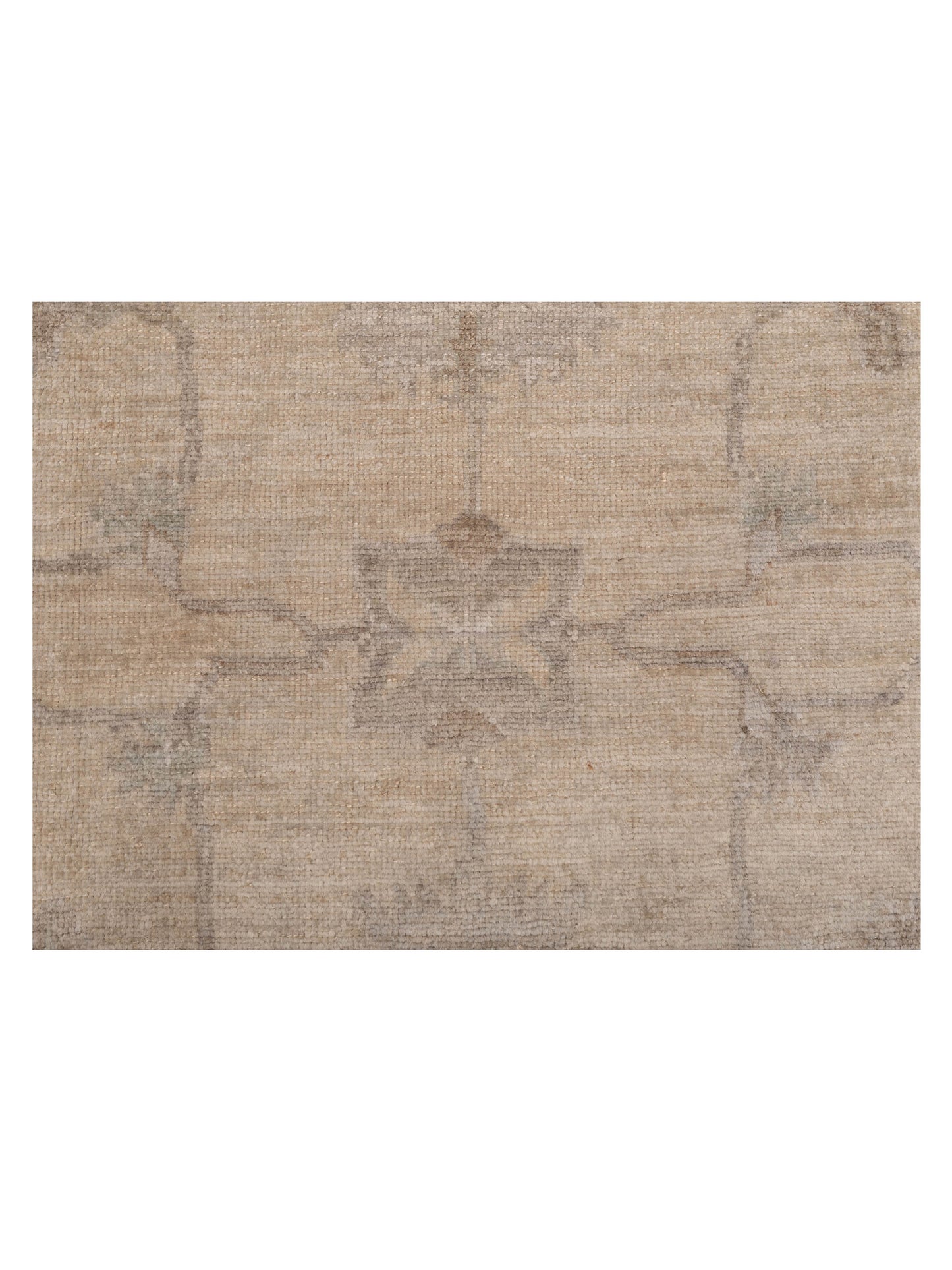 Angora Oushak 130117 Ivory Light Gray 8.3x9.9 Hand Knotted Rug