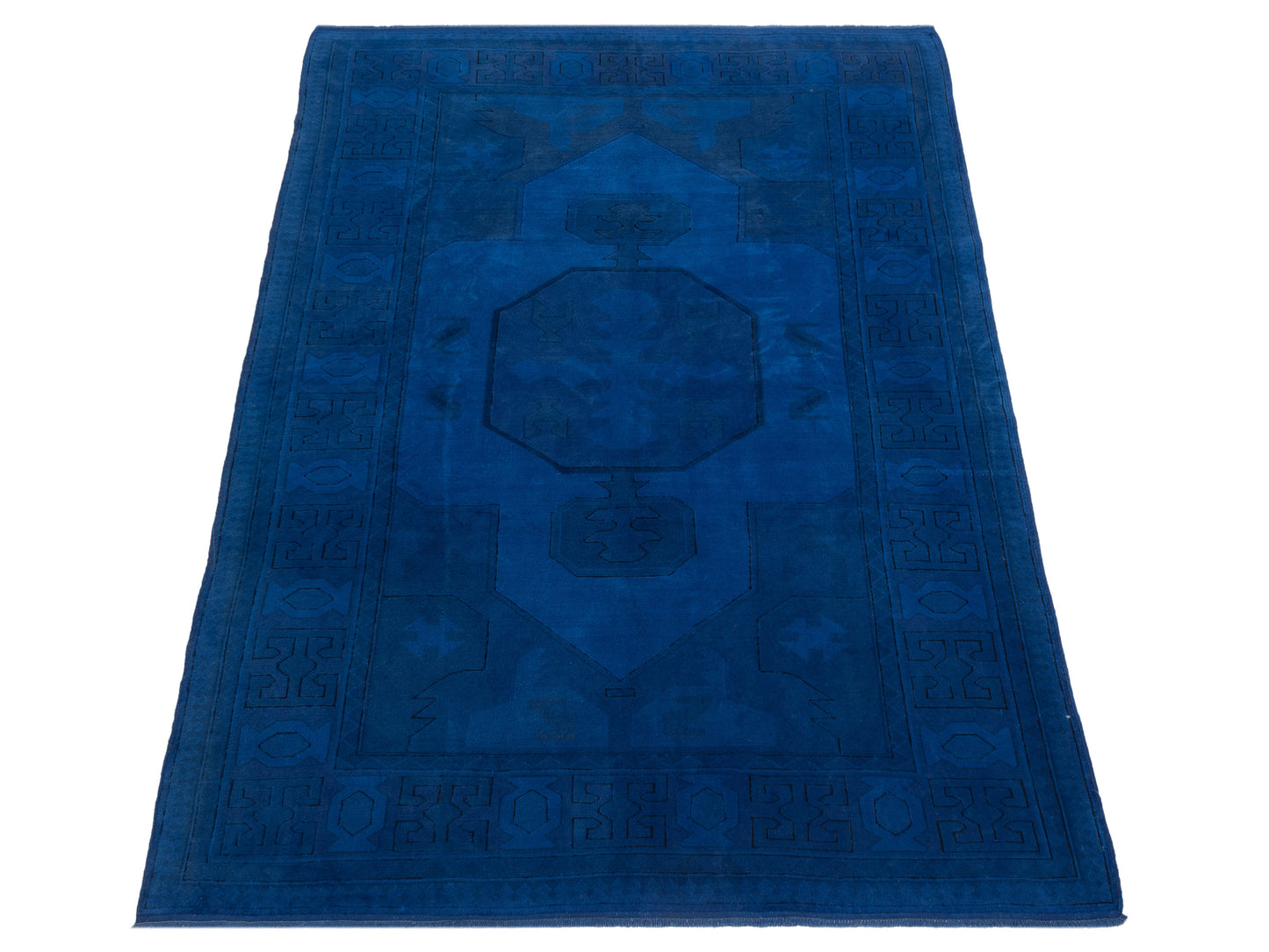 Vintage 109864 Indigo 7.2x9.10 Hand Knotted Rug