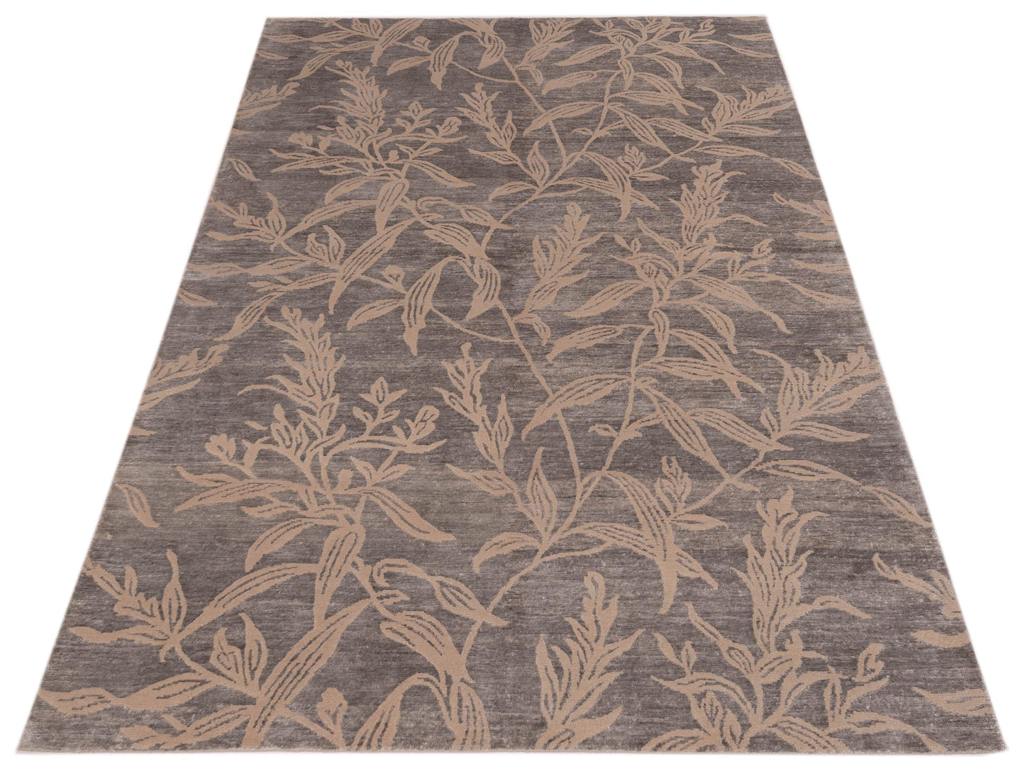 Tibetino 119735 Silver Silver 5.11x8.9 Hand Knotted Rug