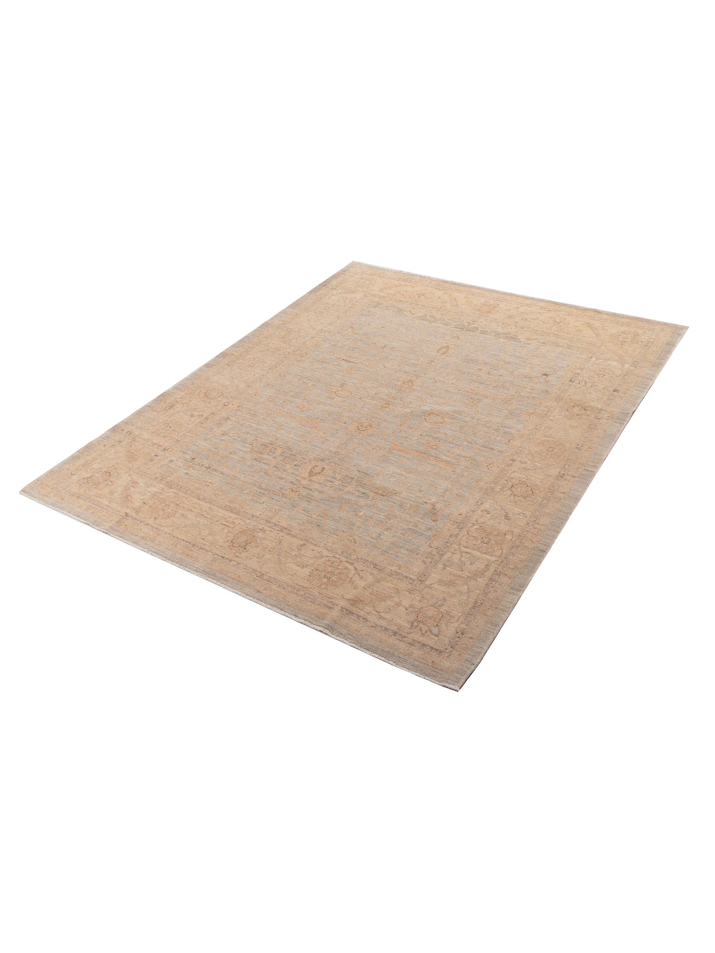 Sultan 156043 Blue Cream 7.9x9.7 Hand Knotted Rug