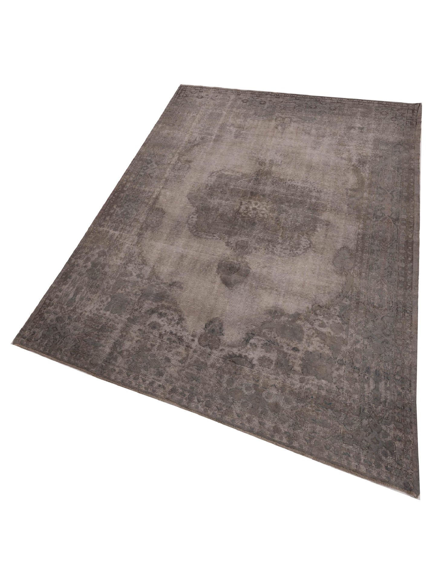Vintage 117878 Gray 6.11x10.4 Hand Knotted Rug