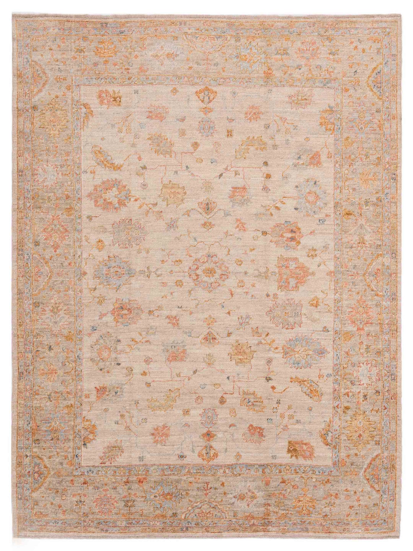 Anadol Angora Oushak  Ivory Silver Traditional