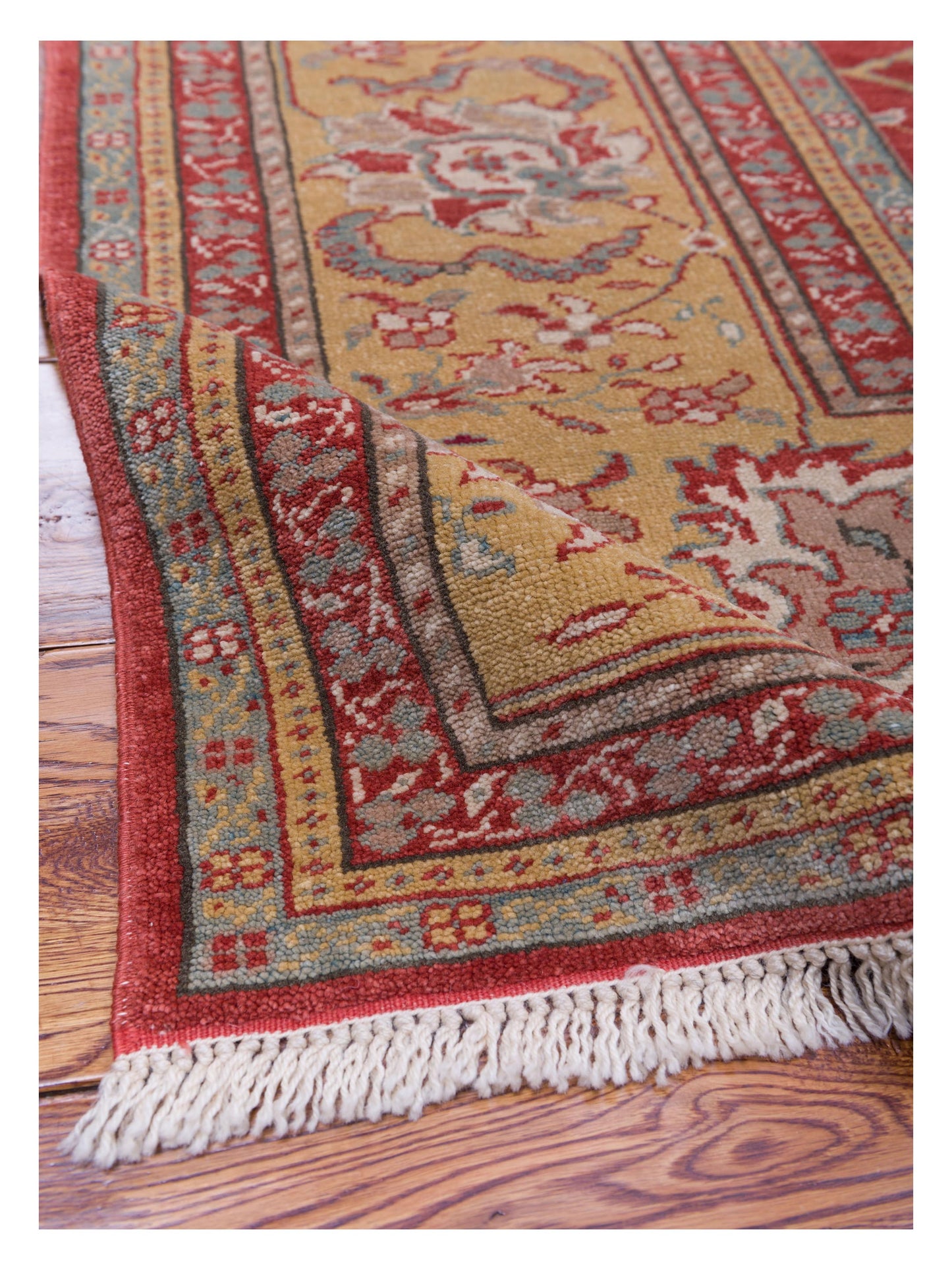 Antique Loom 98147 Rust Gold 8.2x14.11 Hand Knotted Rug