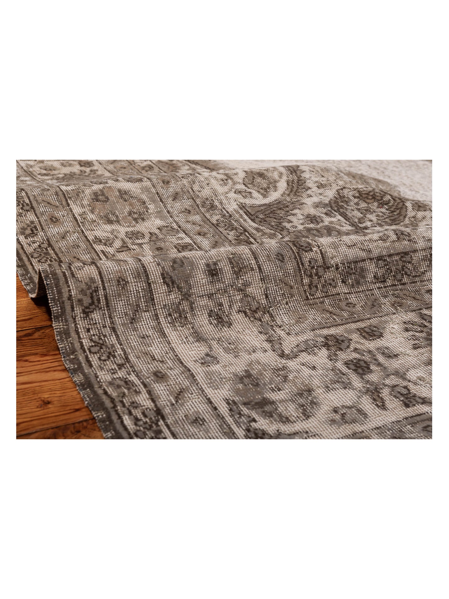 Vintage 122701 Gray 7.10x11.9 Hand Knotted Rug