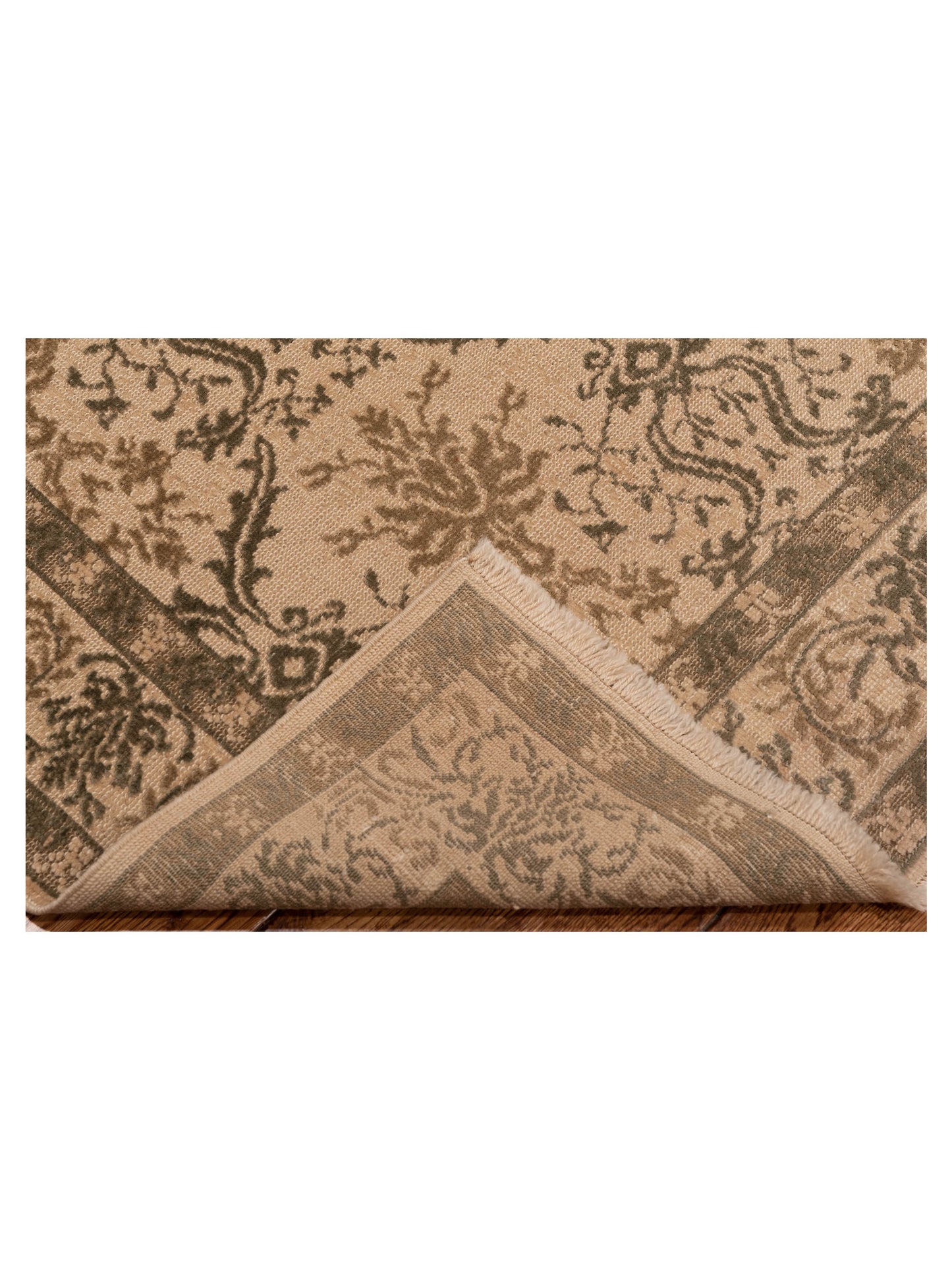Antique Loom 108057 Beige Green 4.1x6.6 Hand Knotted Rug