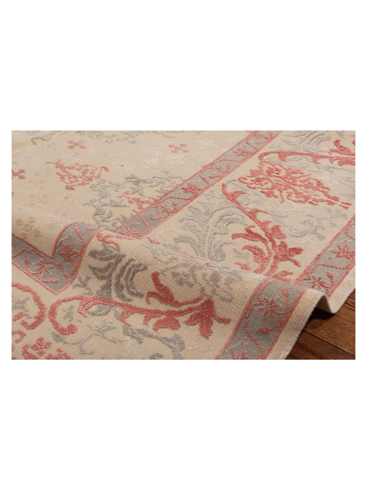 Antique Loom 104552 Ivory Ivory 6.3x9.6 Hand Knotted Rug