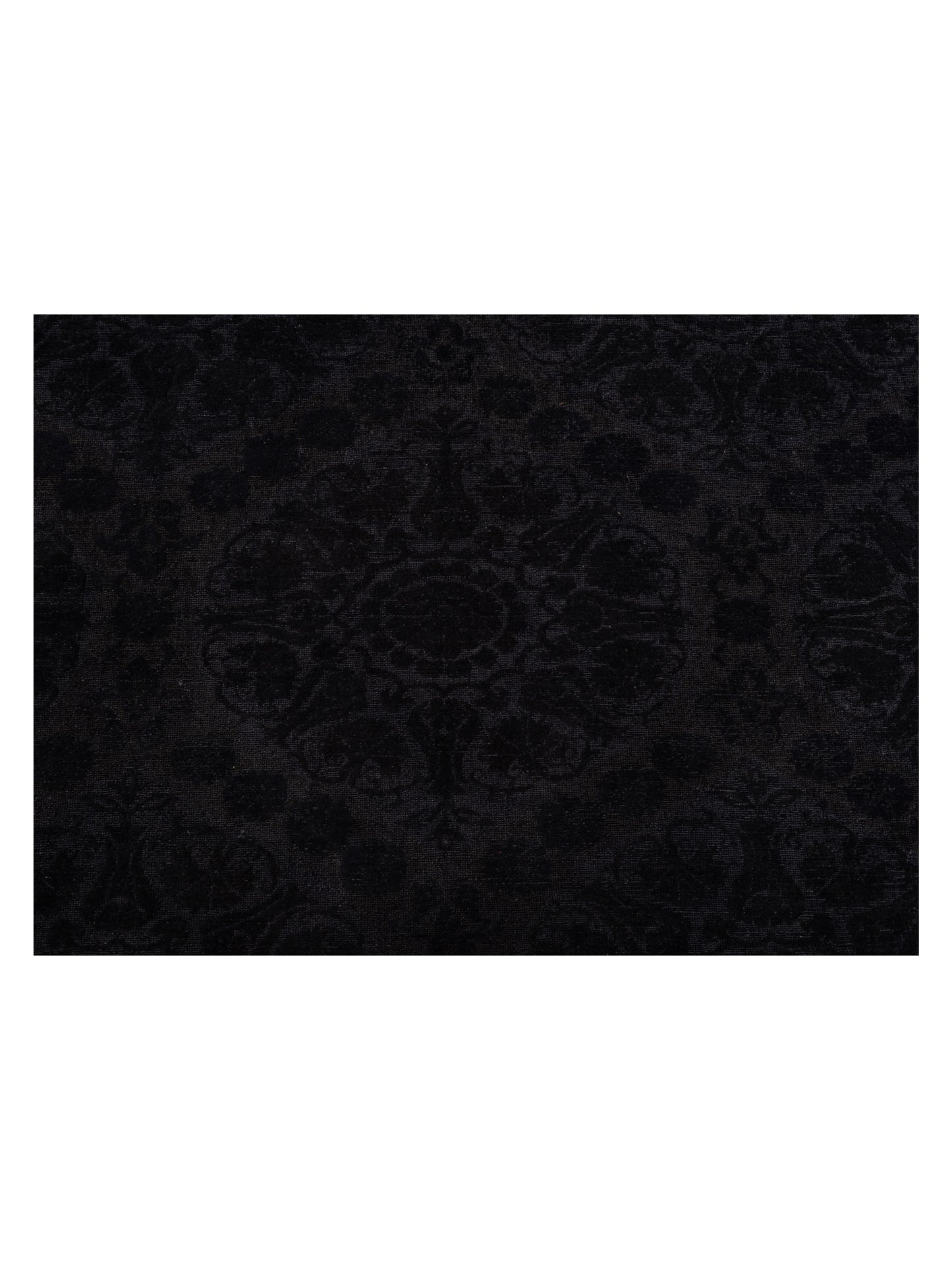 Defne Lotus Black 10.4x13.4 Hand Knotted Rug