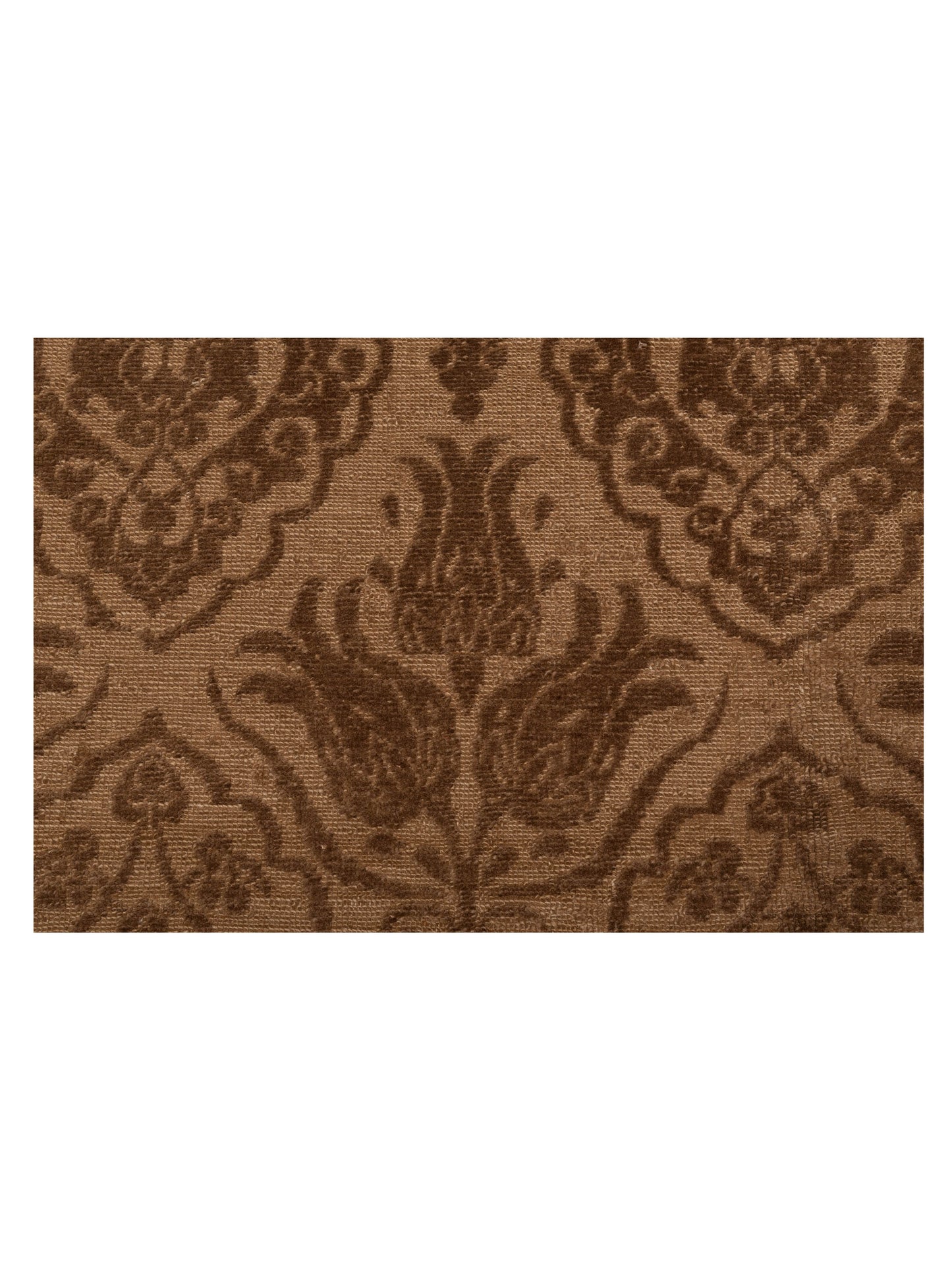 Defne Tulip Brown Dark Brown 6.1x9 Hand Knotted Rug