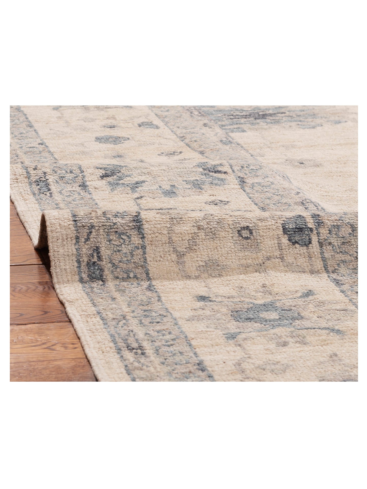 Angora Oushak 156088 Ivory Ivory 10.1x13.5 Hand Knotted Rug
