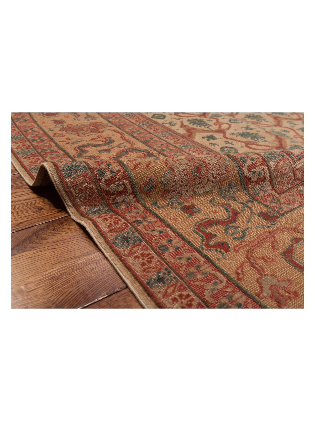 Antique Loom 104440 Beige Gold 8.2x9.11 Hand Knotted Rug