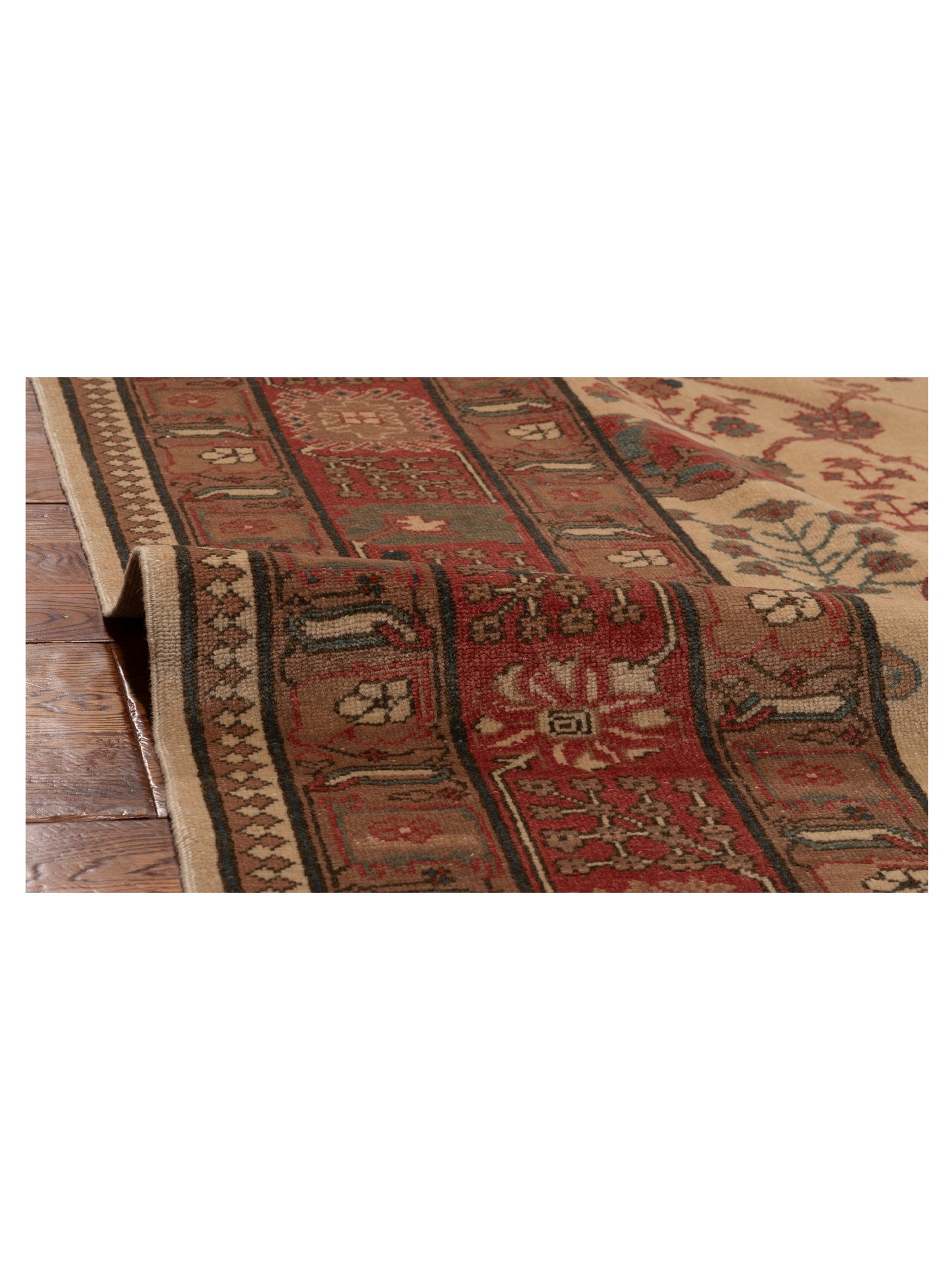 Antique Loom 107939 Beige Rust 10.5x14.7 Hand Knotted Rug