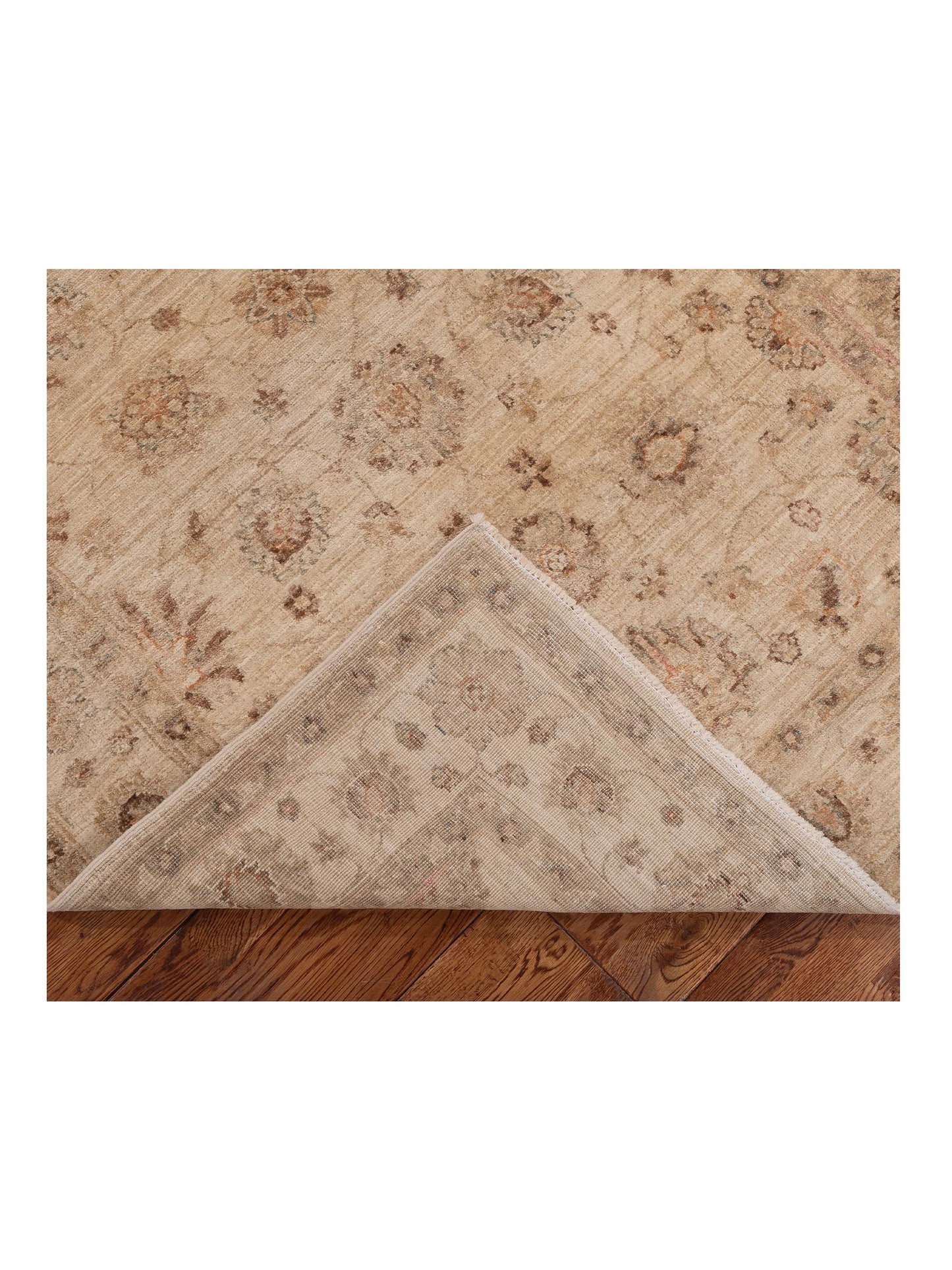Sultan 119013 Ivory Ivory 4.1x5.11 Hand Knotted Rug