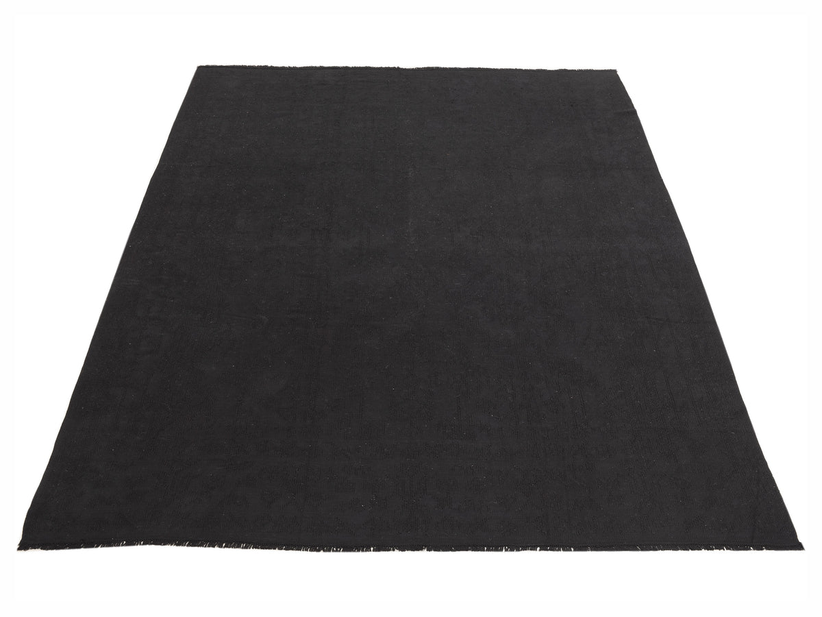 Vintage 64641 Dark Brown 8x10.5 Hand Knotted Rug