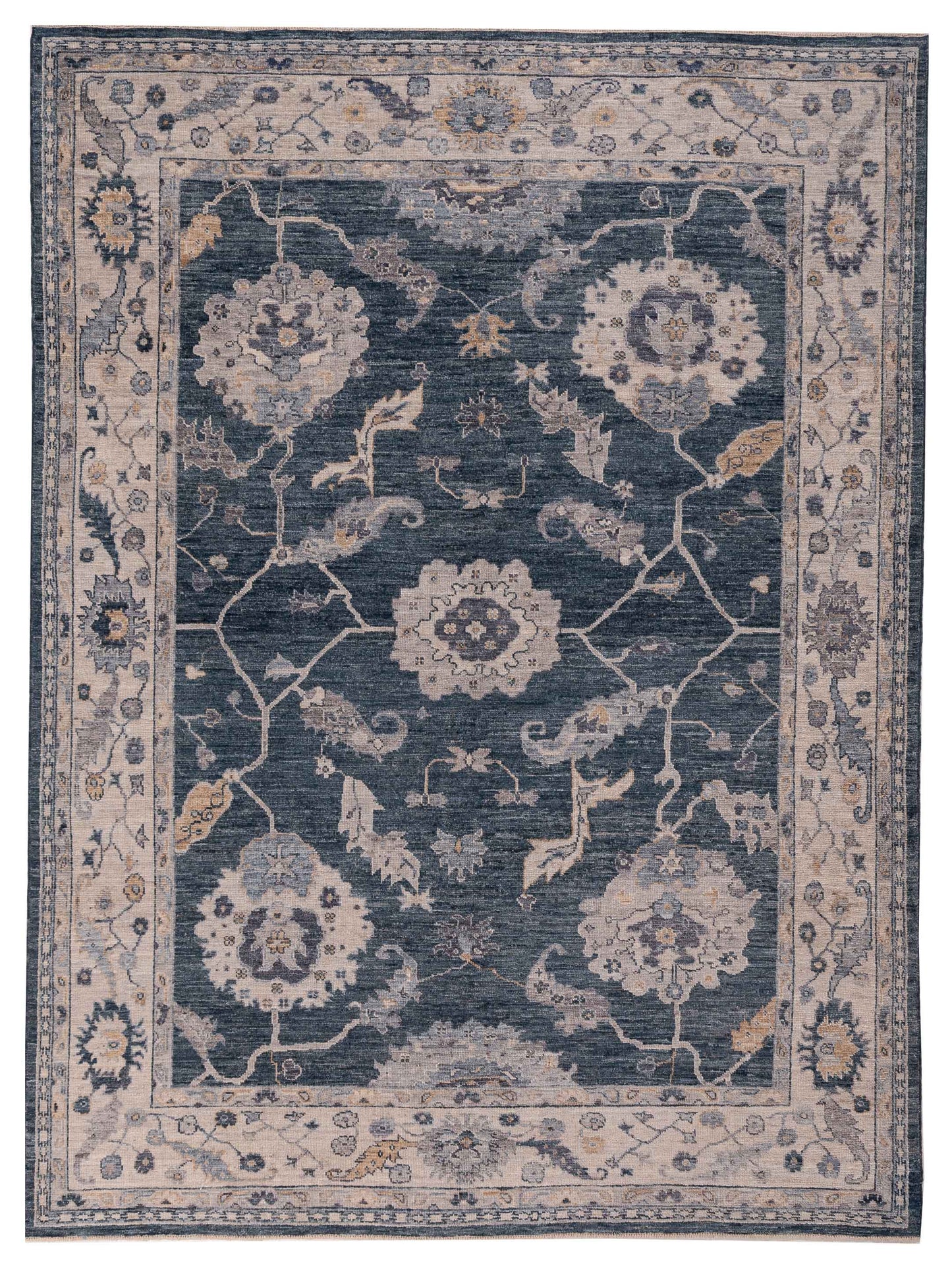 Anadol Angora Oushak  Blue Ivory Traditional