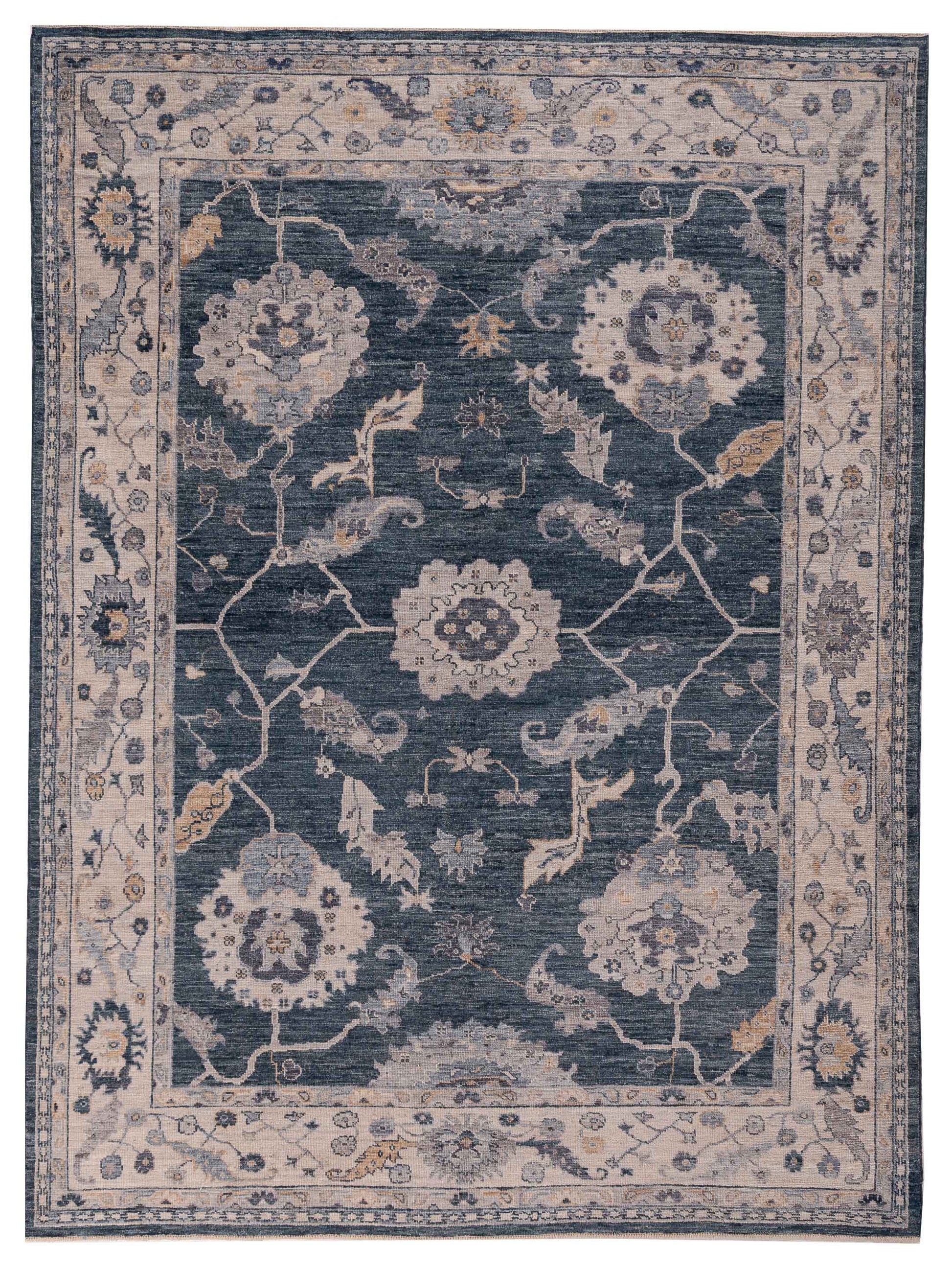 Anadol Angora Oushak  Blue Ivory Traditional