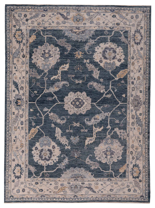 Anadol Angora Oushak  Blue Ivory Traditional
