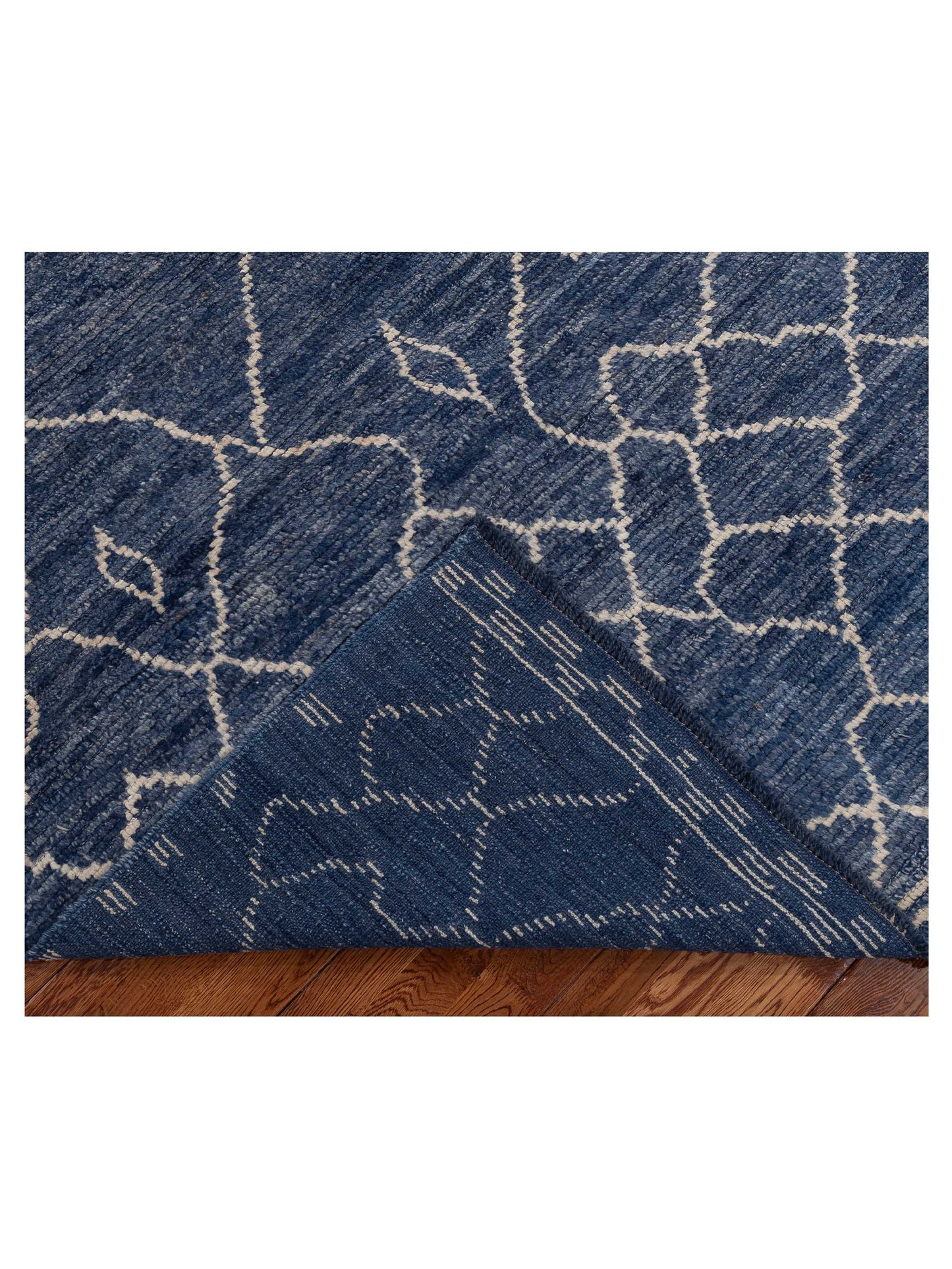 Berber Aspendos Blue Blue 5.8x7.7 Hand Knotted Rug