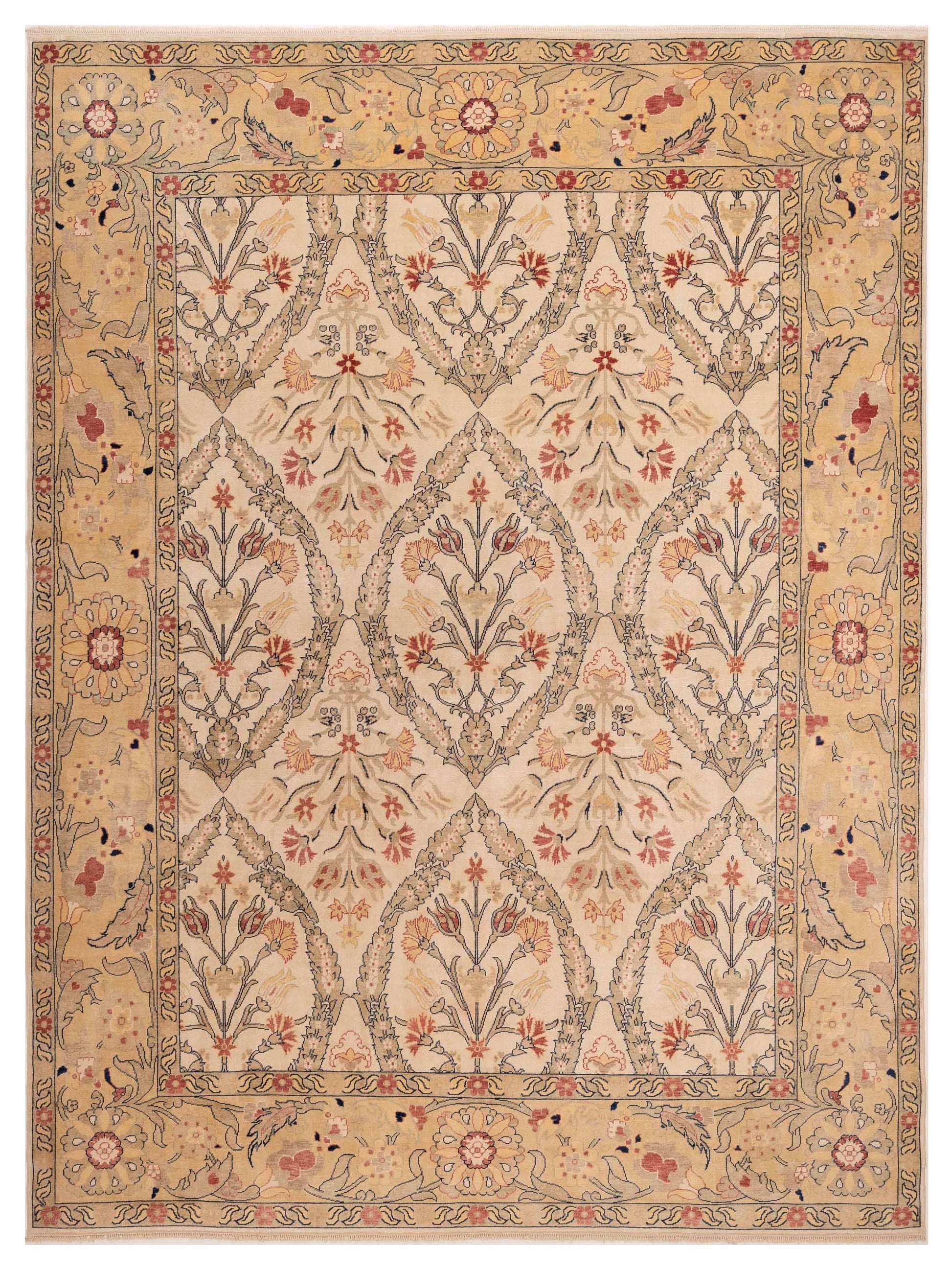 Pasha Antique Loom  Ivory Gold Transitional