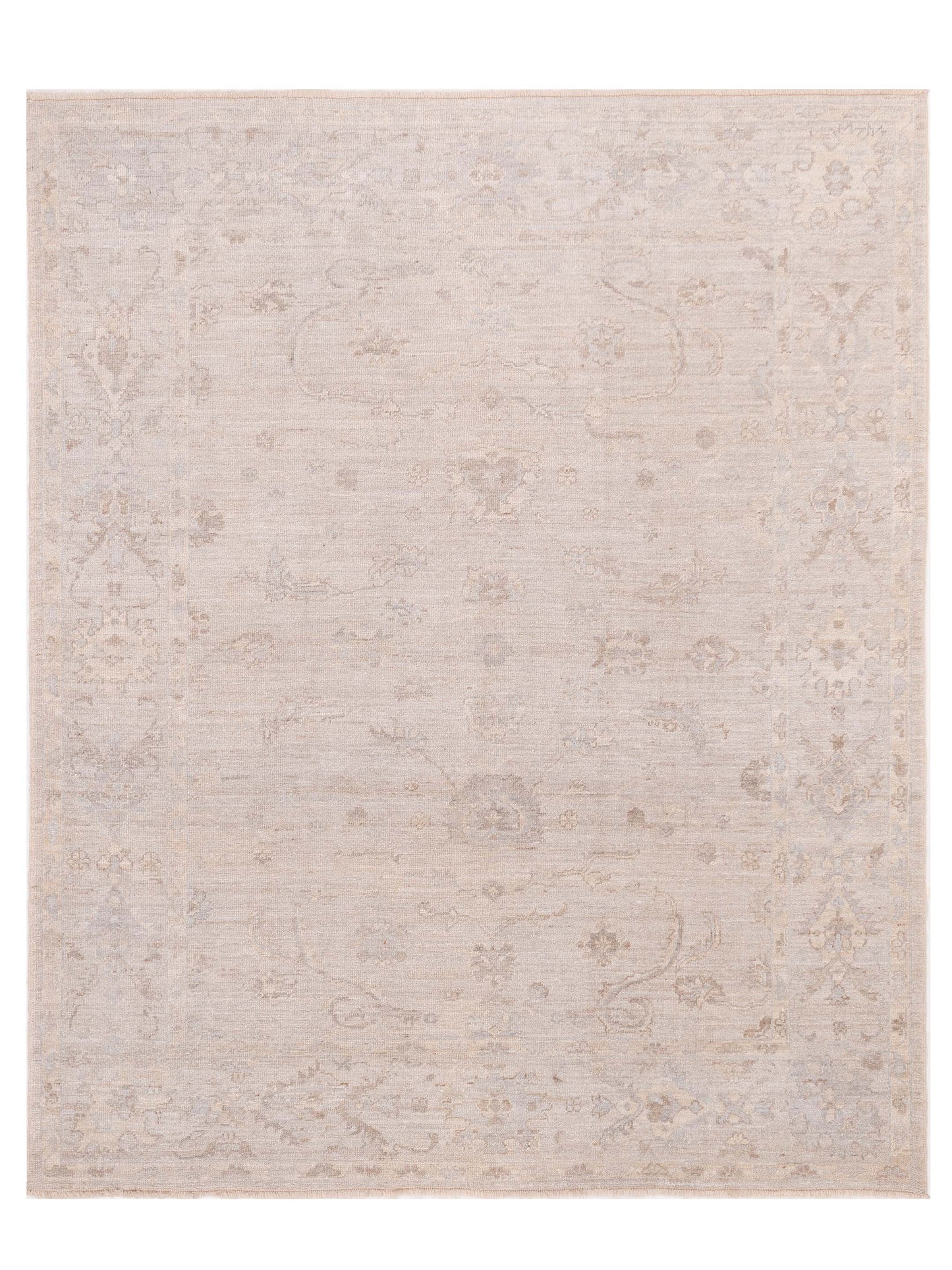 Anadol Angora Oushak  Ivory Silver Traditional