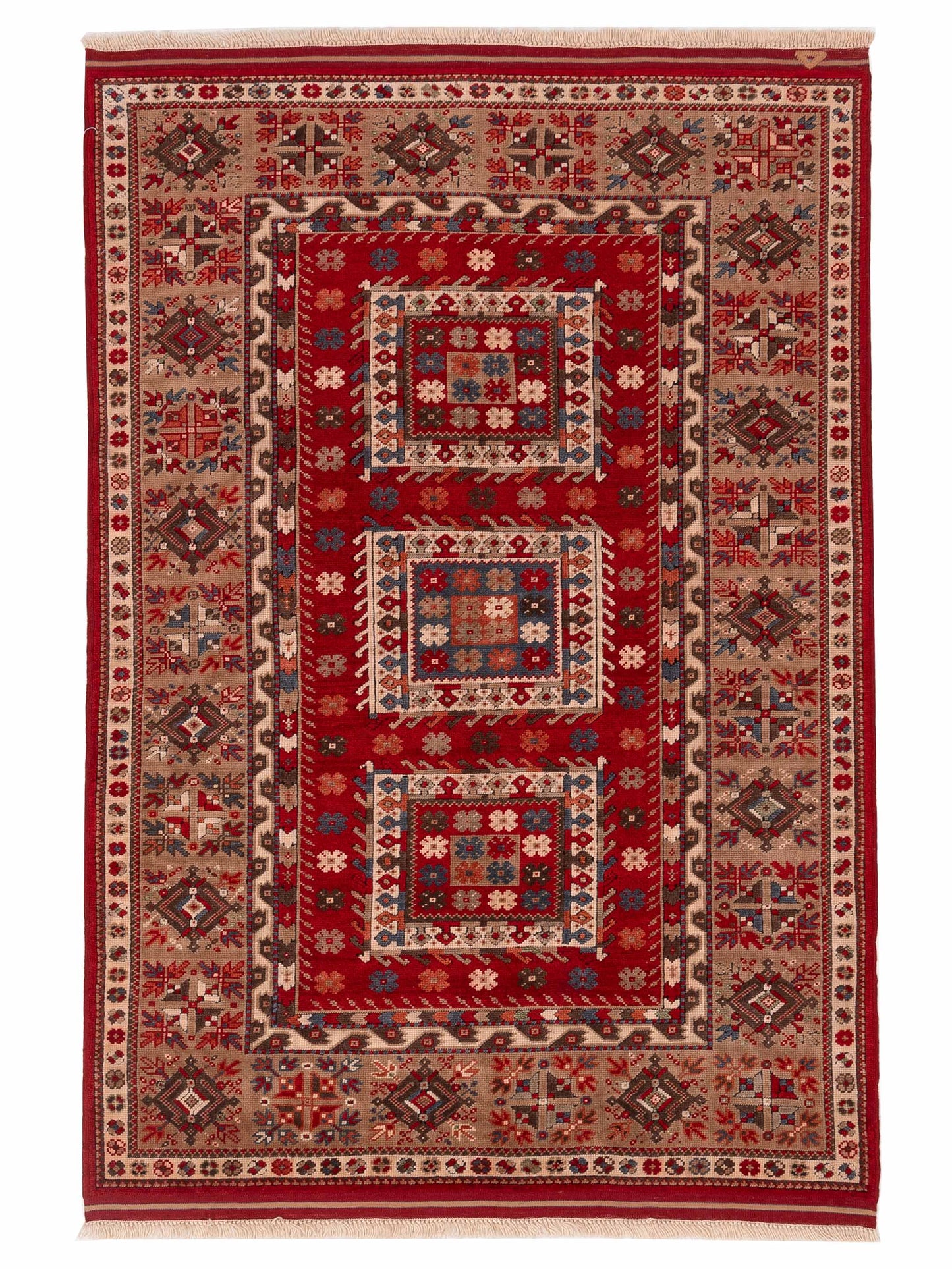 Pasha Turkish Shirwan  Red Brown Traditional