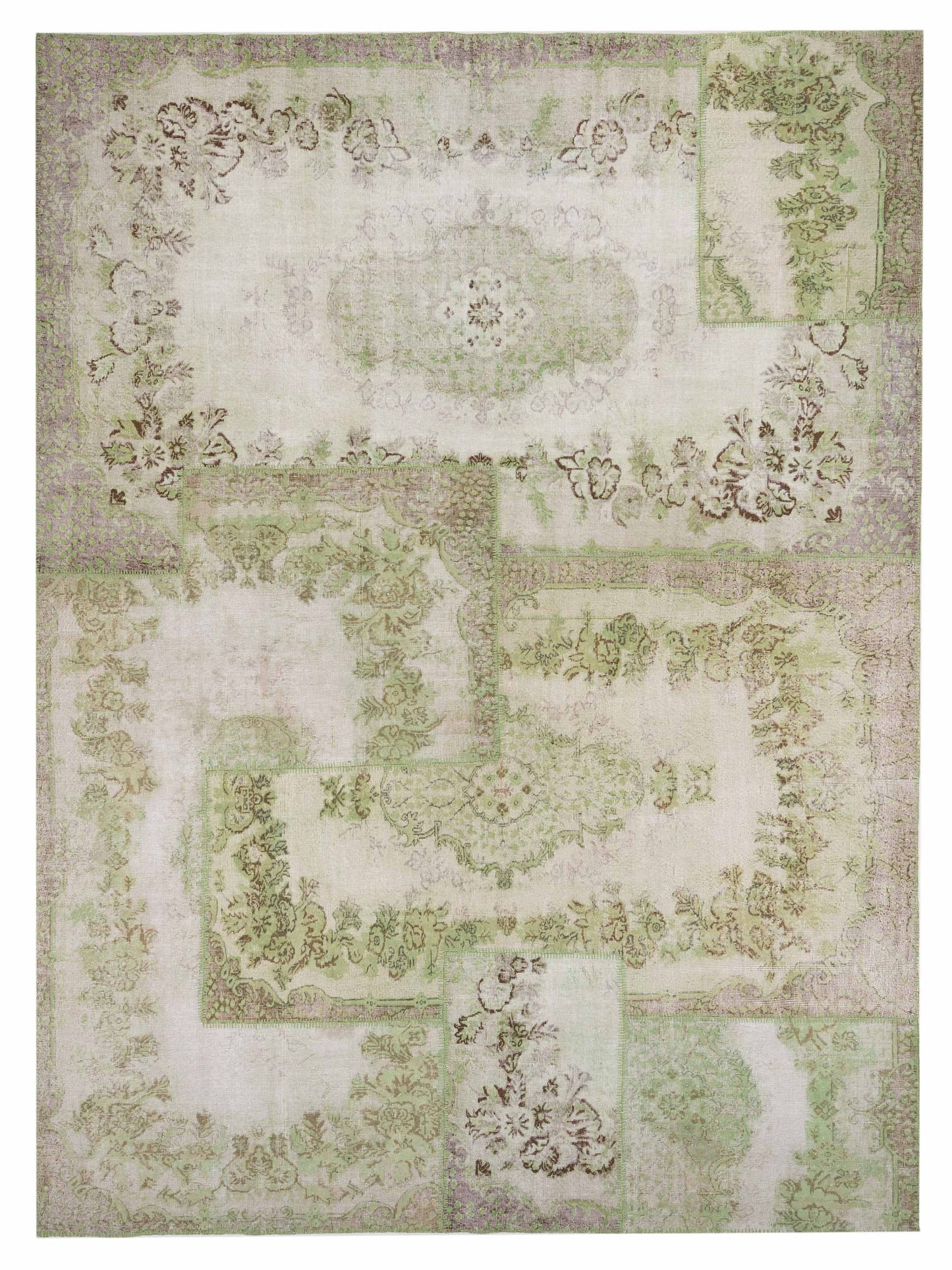 Pasha Turkish Vestige Patchwork  Green  Contemporary