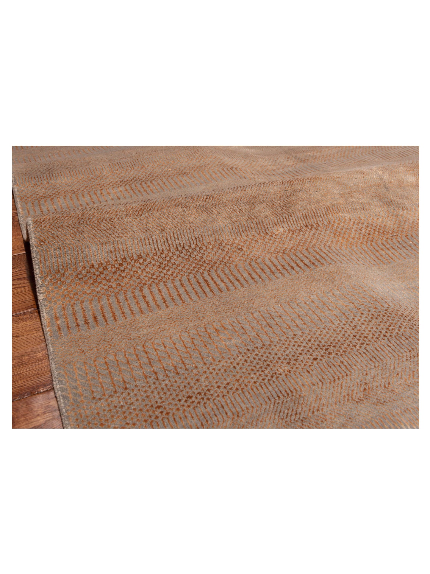 Aurore 120991 Silver Silver 6x9.1 Hand Knotted Rug