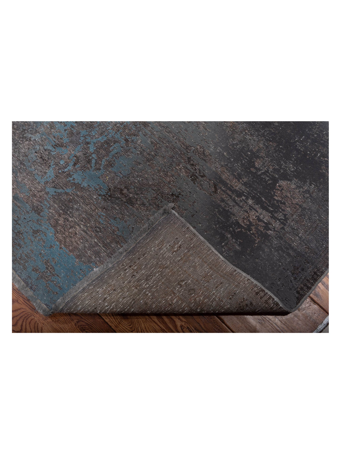 Vintage 109096 Gray 6.7x9.6 Hand Knotted Rug