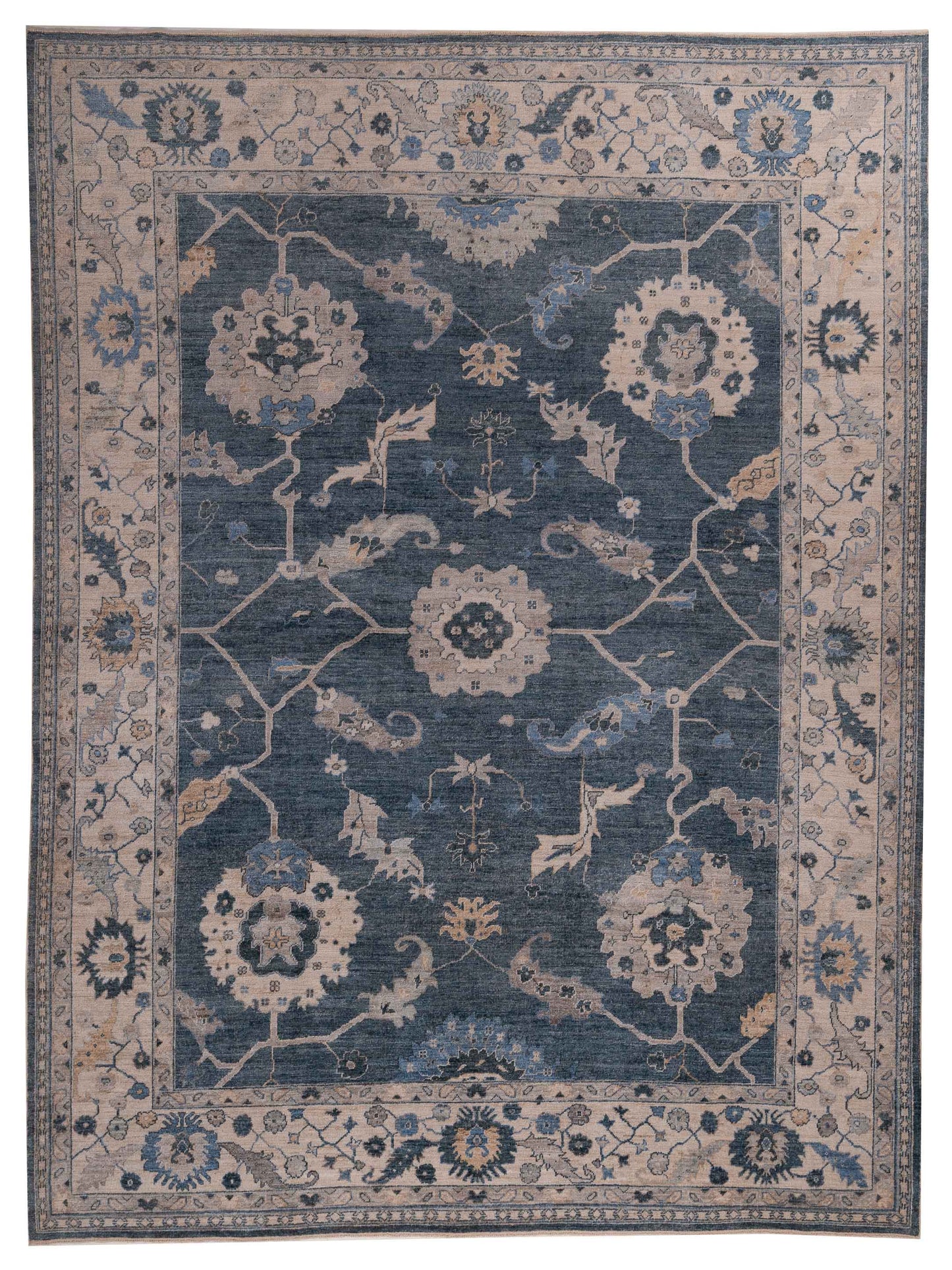 Anadol Angora Oushak  Blue Ivory Traditional