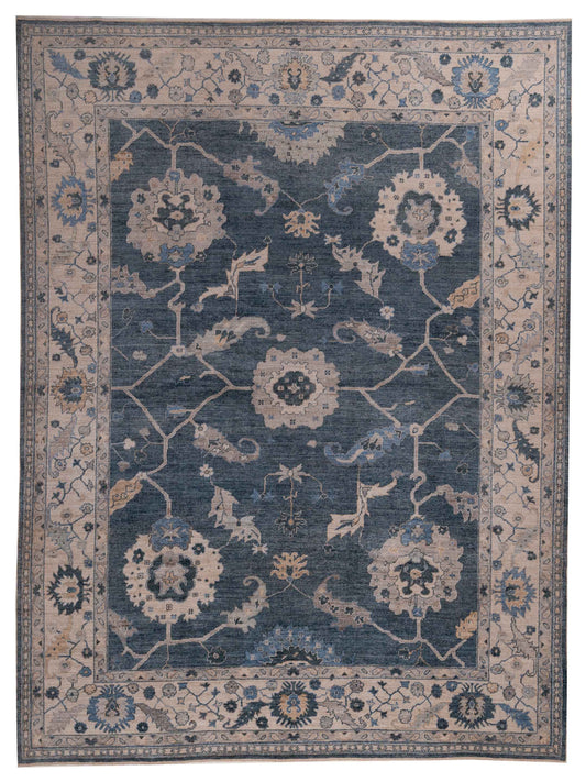 Anadol Angora Oushak  Blue Ivory Traditional