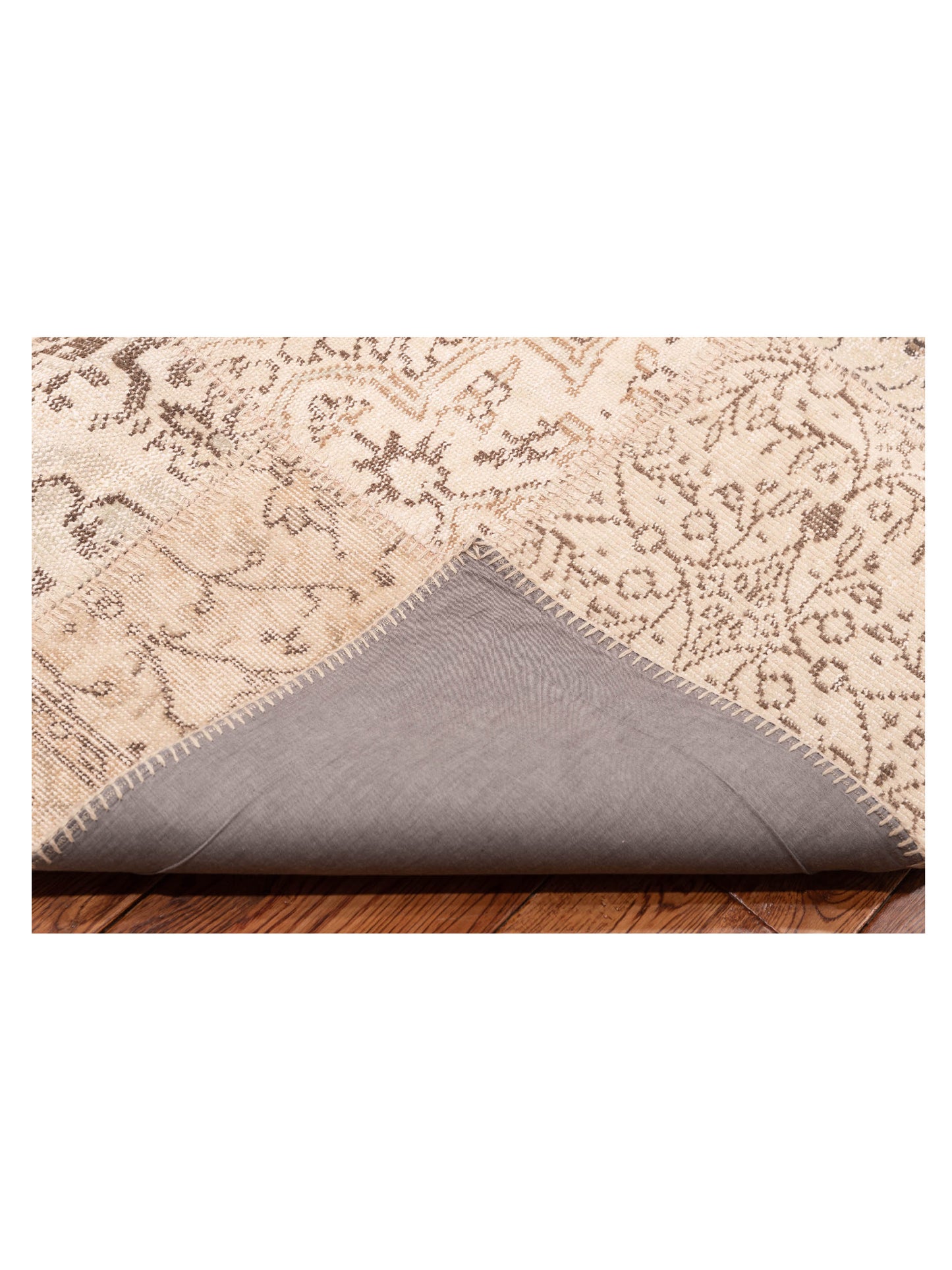 Turkish Vestige Patchwork 128874 Natural 6x9 Hand Knotted Rug
