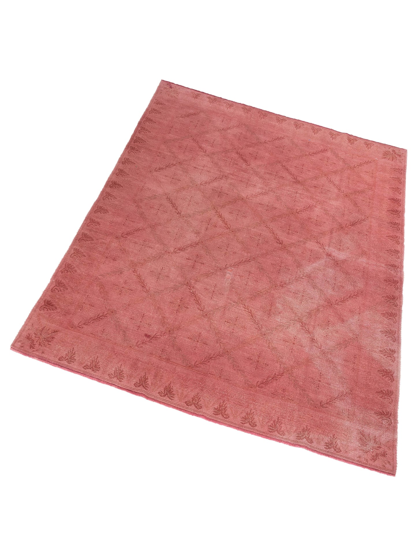 Vintage 107394 Pink 9.2x11.10 Hand Knotted Rug