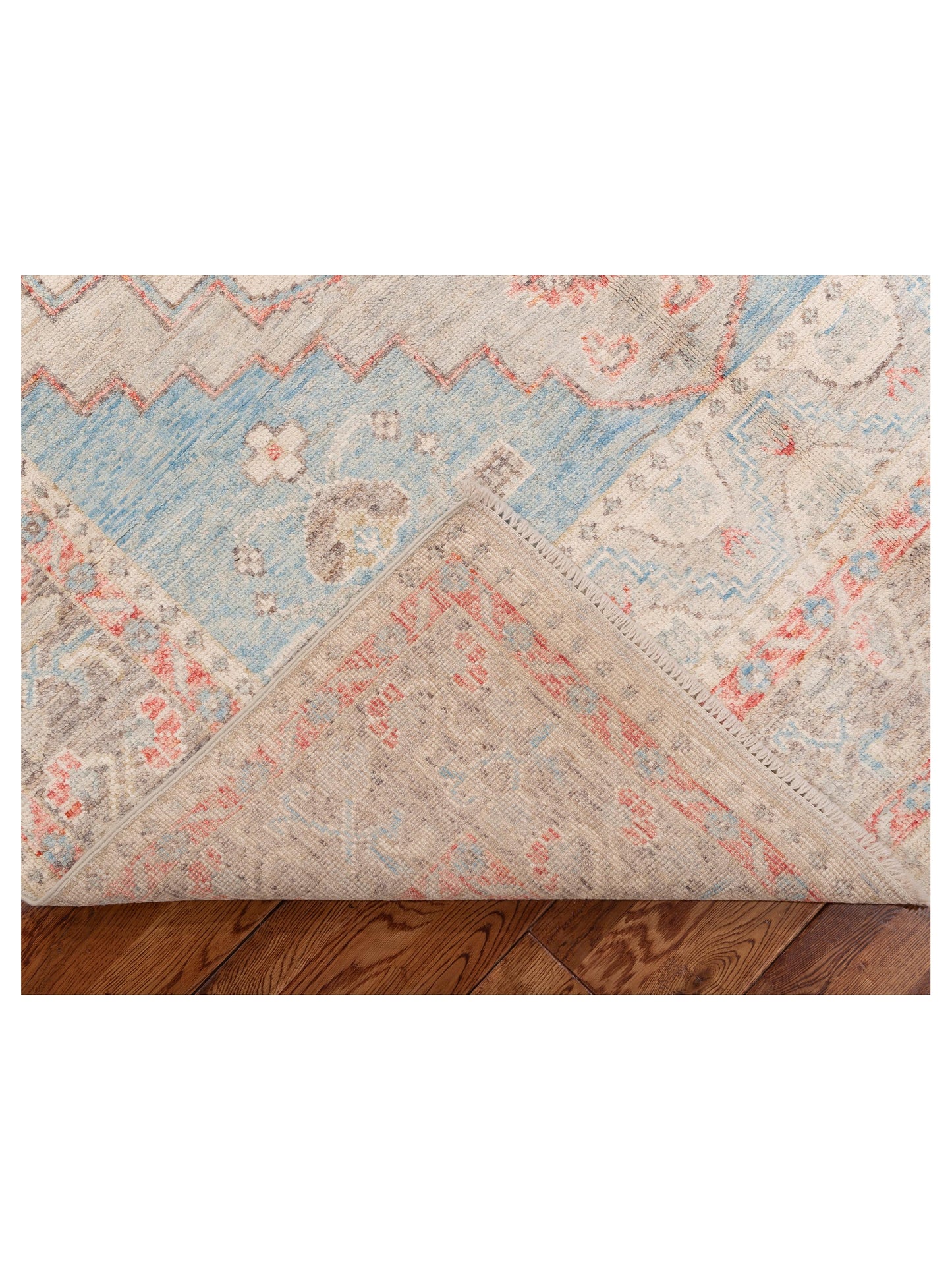 Anadol Oushak 151080 Blue Brown 6x9.2 Hand Knotted Rug