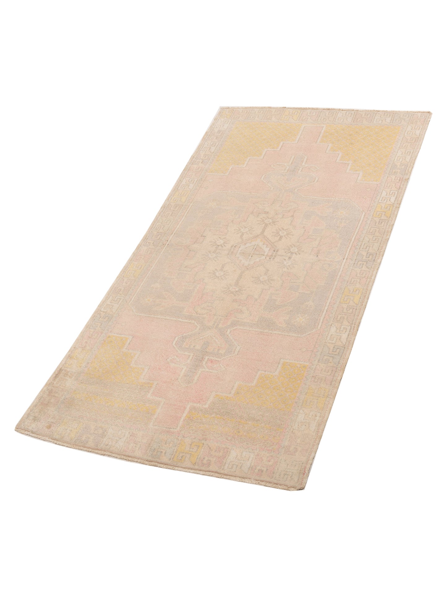 Old Anatolian 131128 Pink Silver 4.4x8.10 Hand Knotted Rug