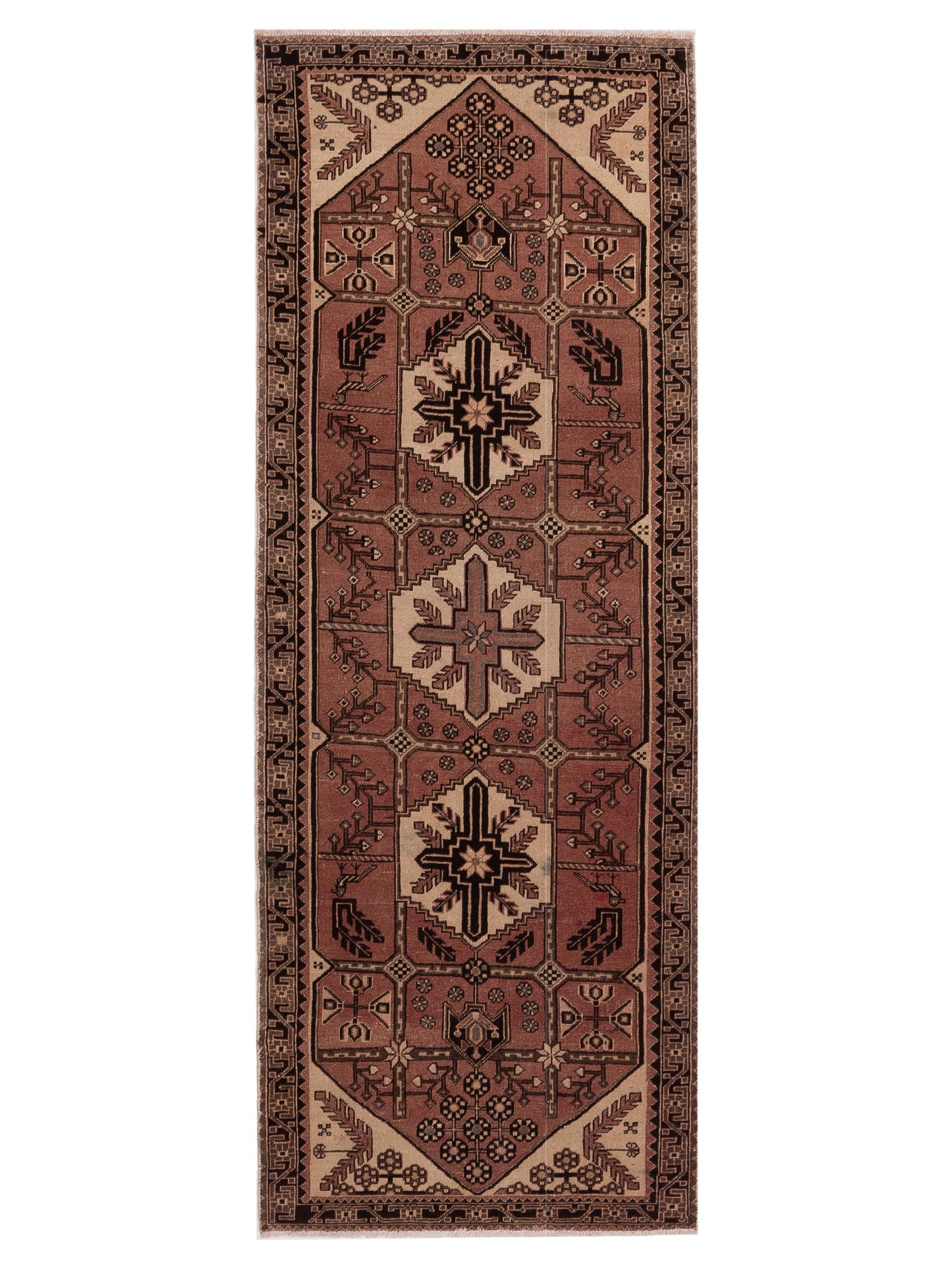 Pasha Persian  Pink Brown Traditional