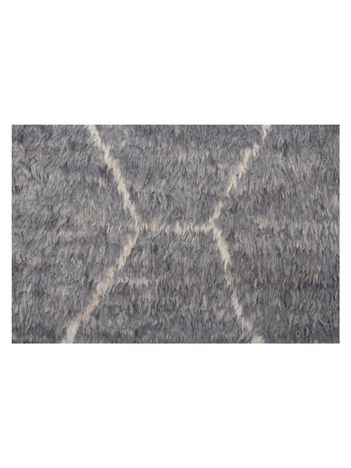 Berber Efes Gray Ivory 10.5x14.5 Hand Knotted Rug