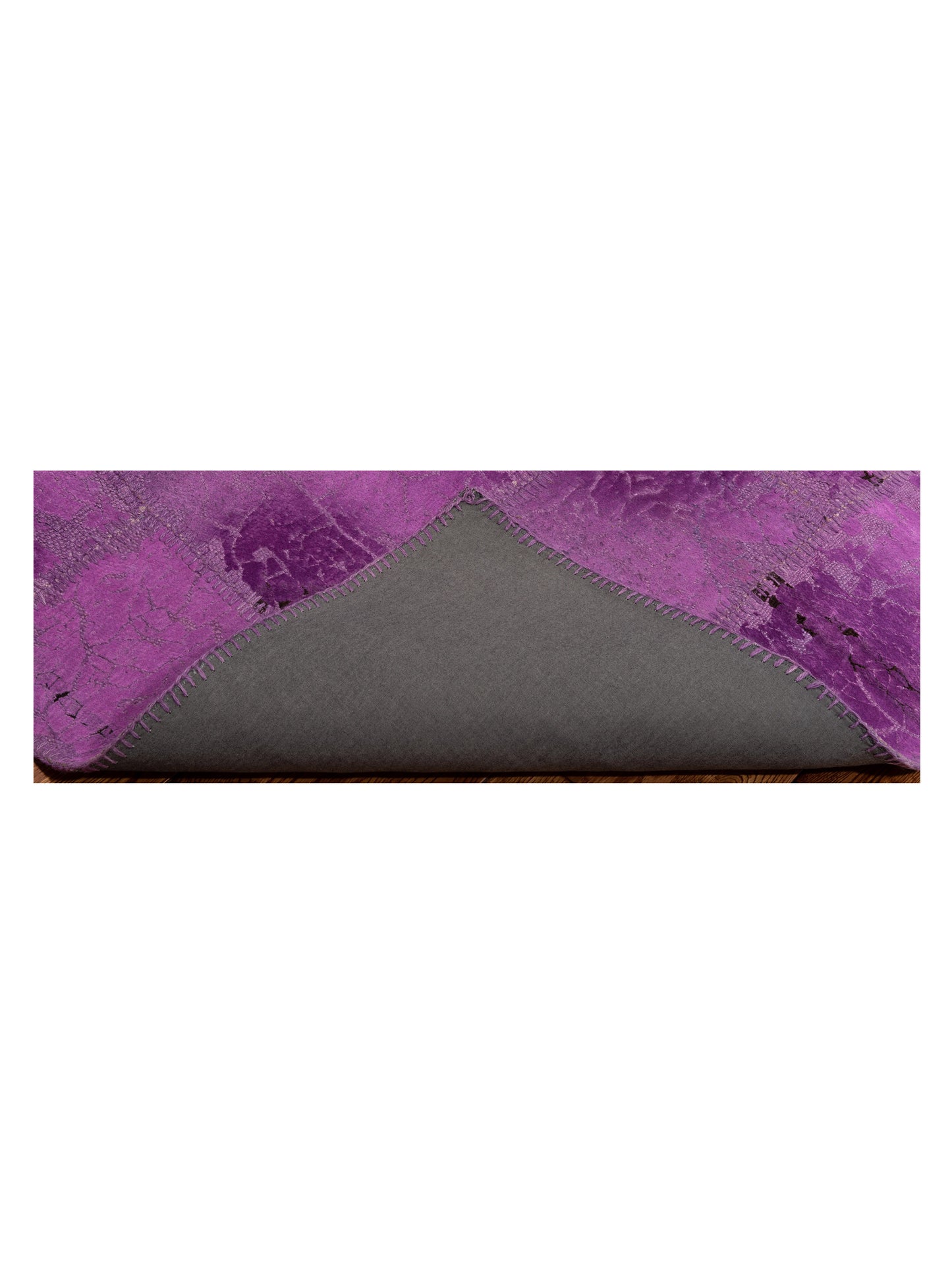 Turkish Vestige Patchwork 142790 Plum 8.3x9.9 Hand Knotted Rug